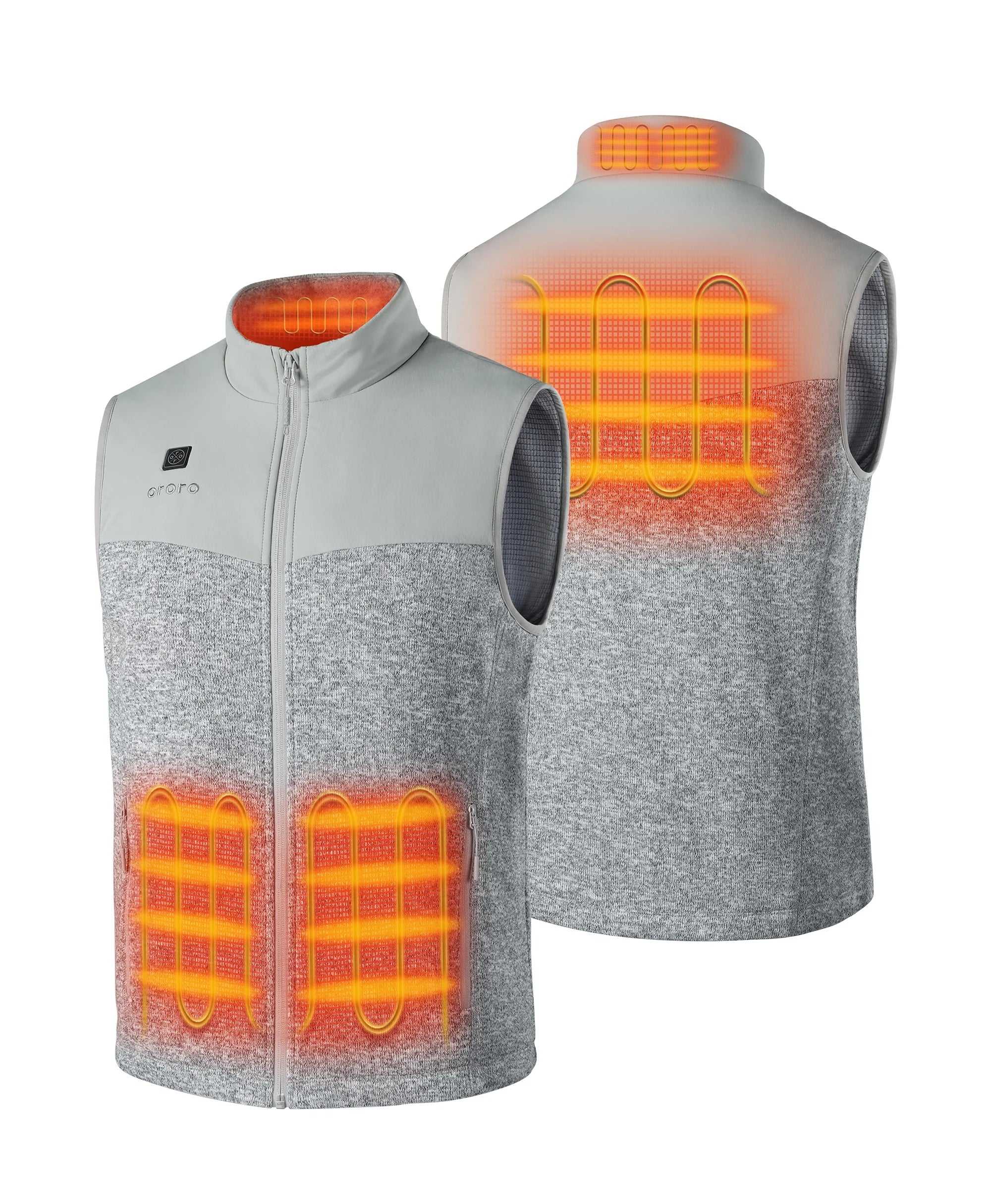 ORORO Heated (Open-box) Augusta Men's Heated Sweater Fleece Vest (Battery Set Not Included) - Image 12