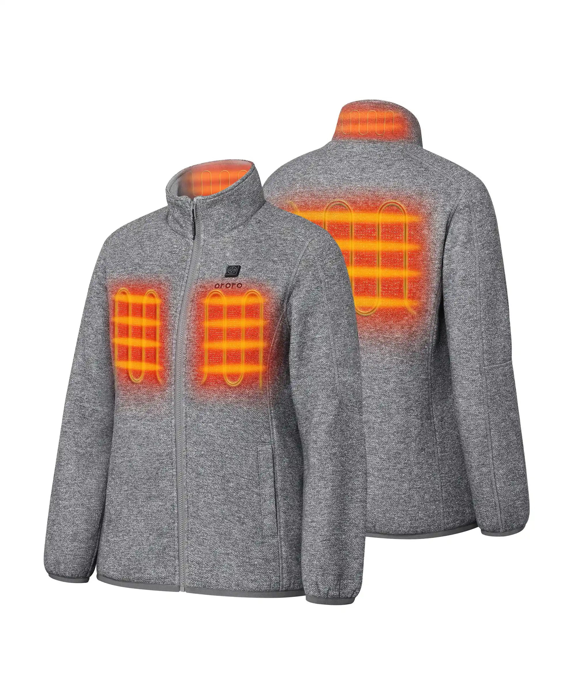 ORORO Heated Women's Heated Full-Zip Fleece Jacket - Image 8