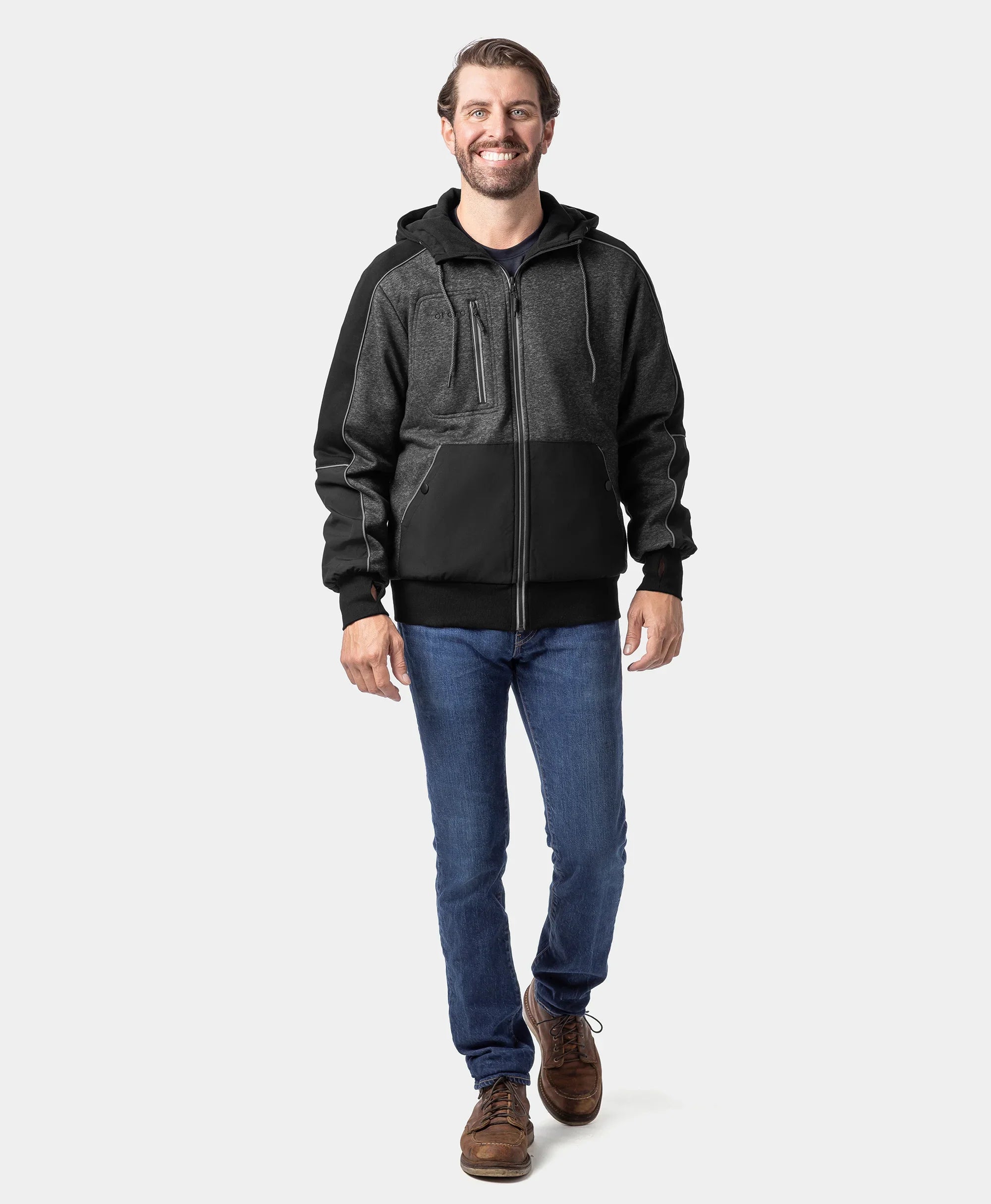 ORORO Heated (Open-box) Wayne Unisex 5-Zone Heated Full-Zip Hoodie (Battery Set Not Included) - Image 9