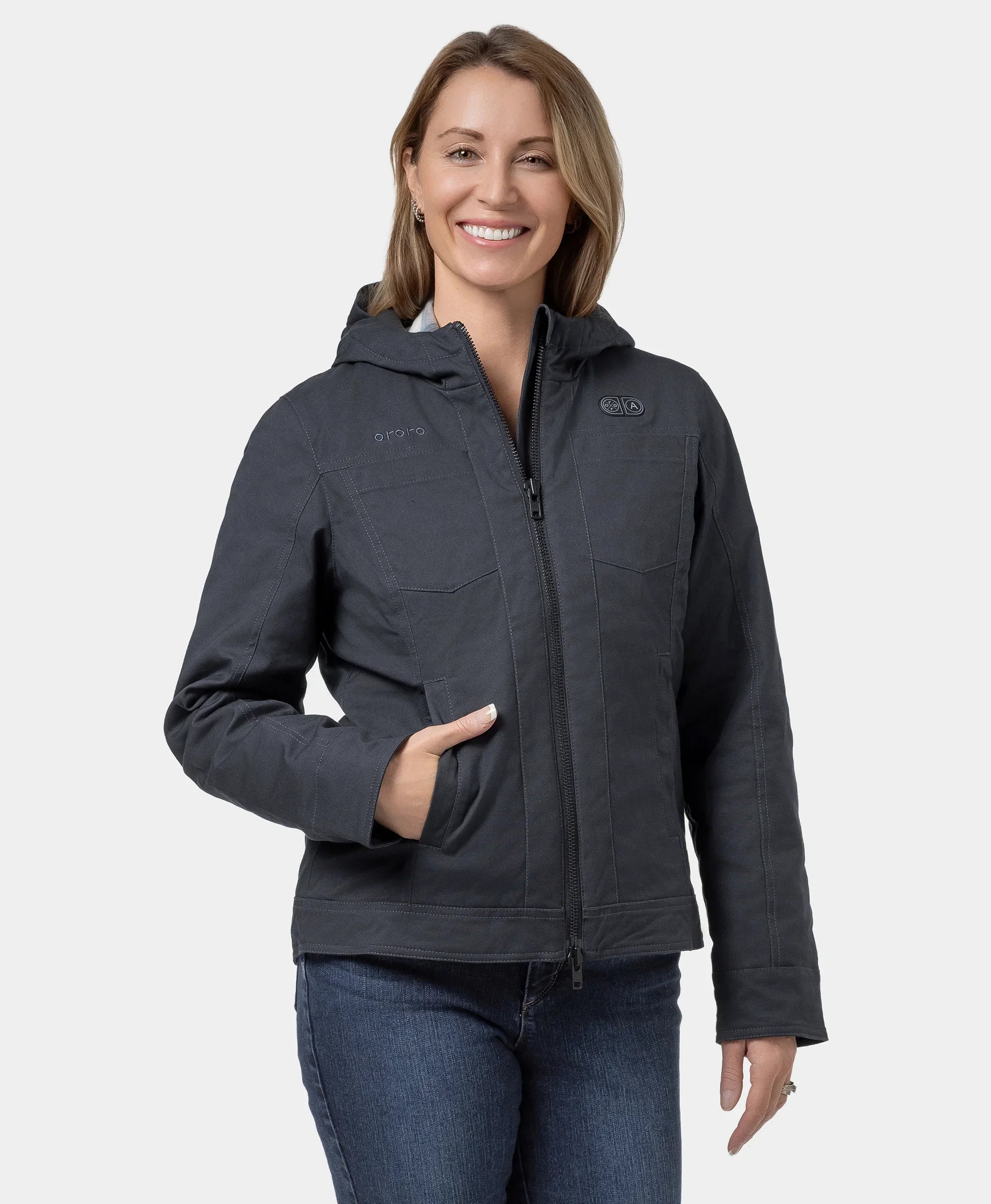 ORORO Heated Cheyenne Women's 5-Zone Dual-Control Heated Canvas Jacket (Apparel Only) - Image 4