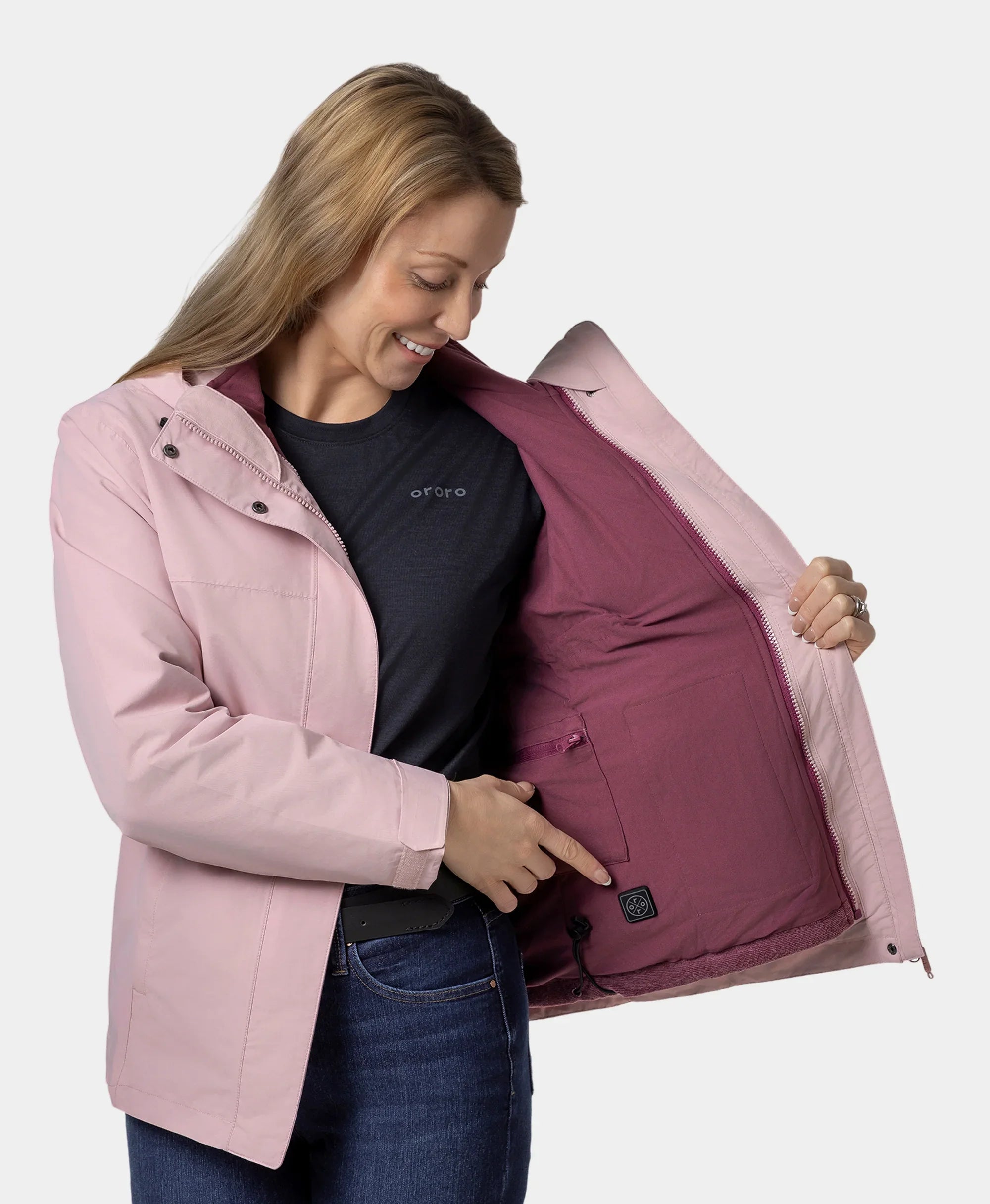 ORORO Heated (Open-box) River Ridge Women's Waterproof Shell Jacket (Non-heated) - Image 15