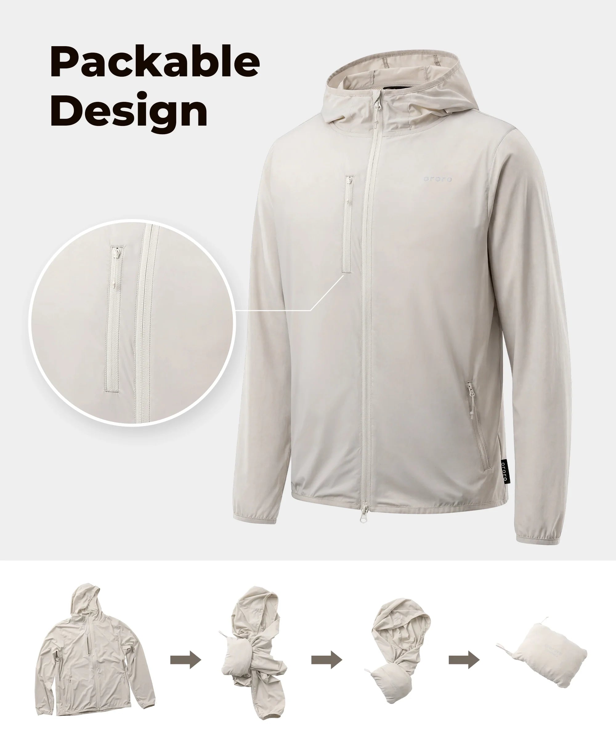 ORORO Heated Men’s UPF 50 Sun Protection Jacket - Image 9