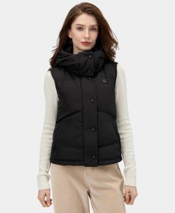Alternative view of ORORO Heated (Open-box) Women's Heated Cropped Puffer Down Vest (Battery Set Not Included)