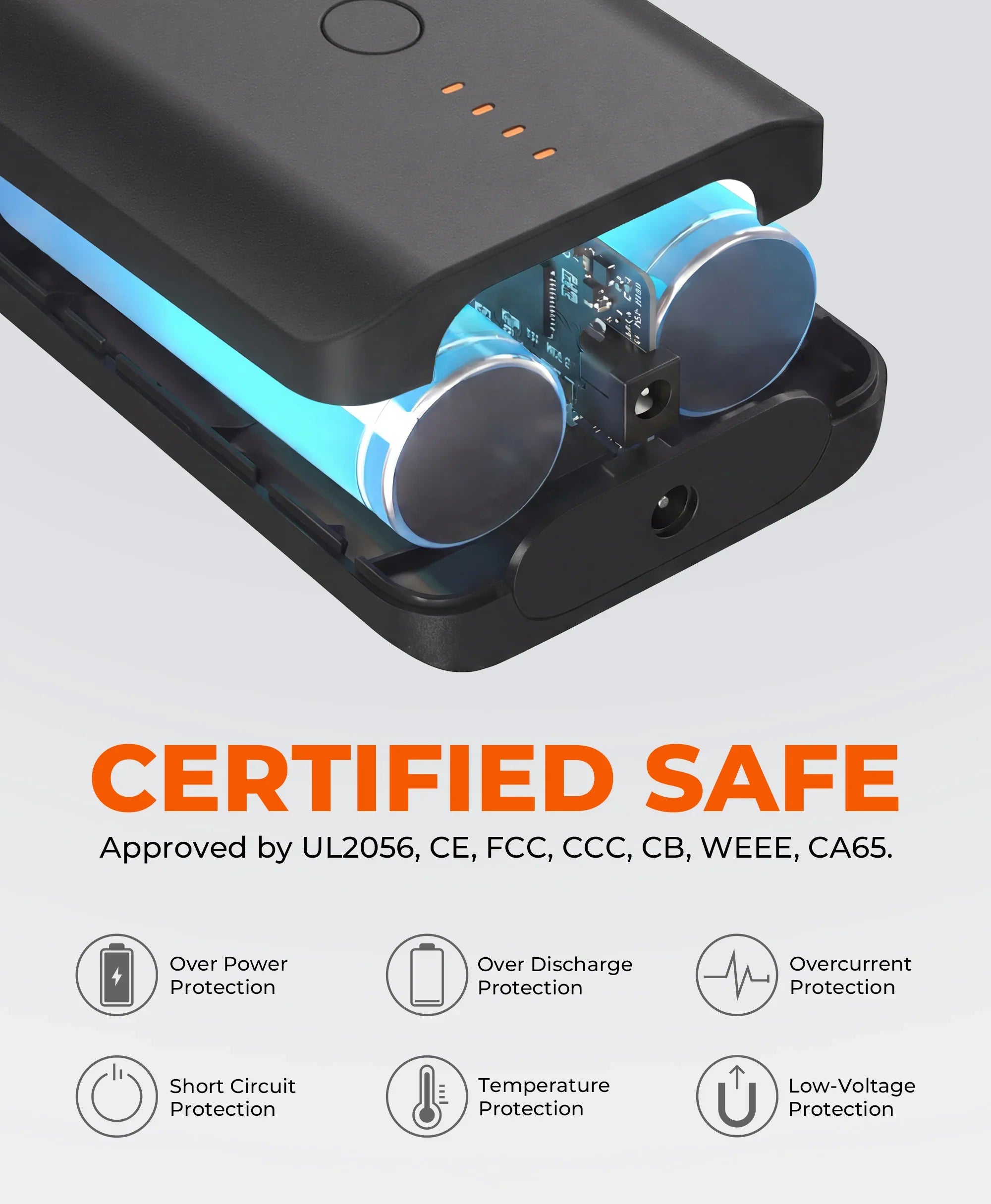 ORORO Heated (Open-box) PD 5K Rechargeable Battery (USB-C, 24W Power Delivery) - Image 3