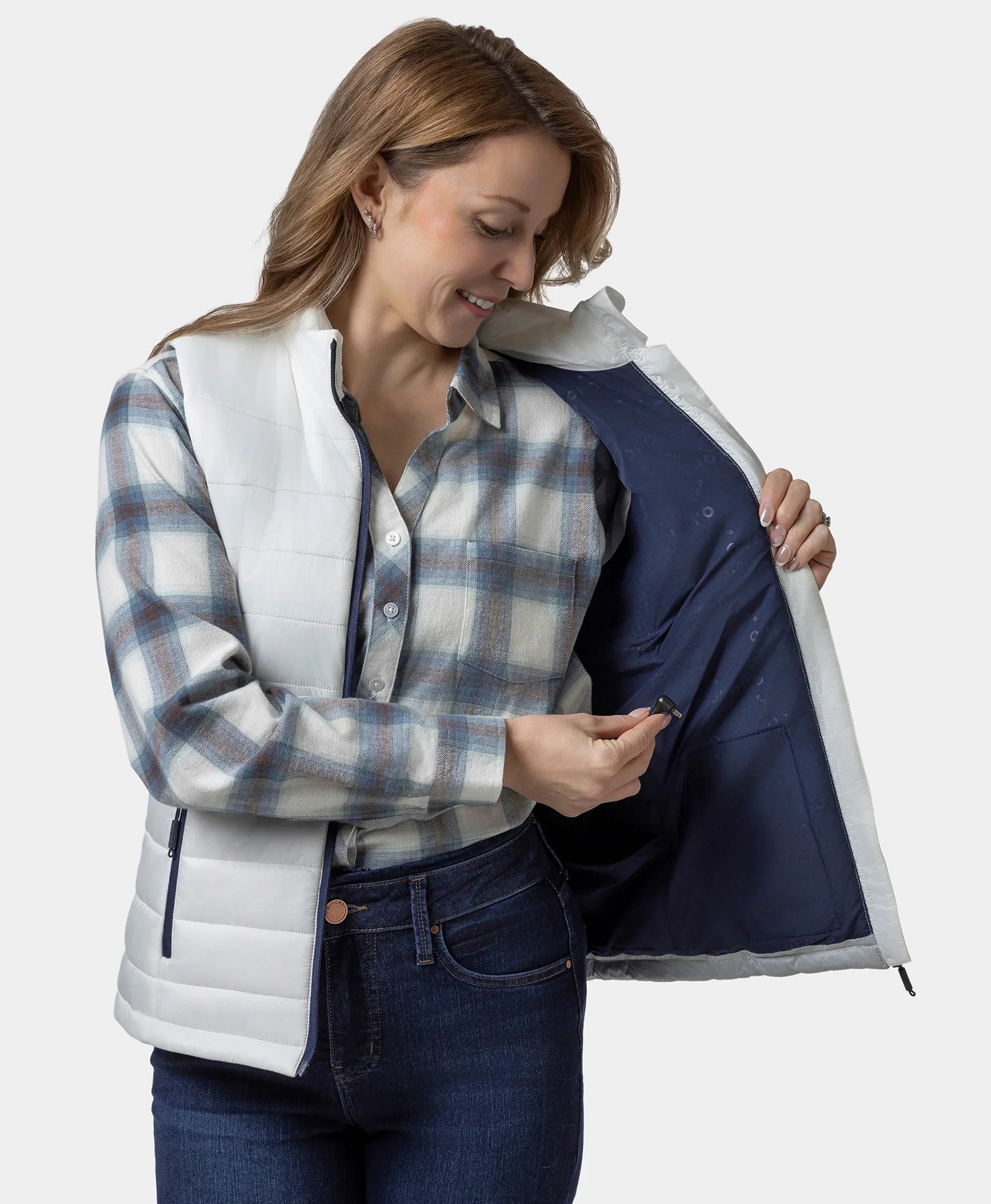 ORORO Heated (Open-box) SureWarm® Women's 7-Zone Dual-Control Classic Pro Heated Vest (Battery Set Not Included) - Image 23
