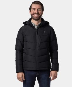 ORORO Heated Men's Heated Down Jacket - Black