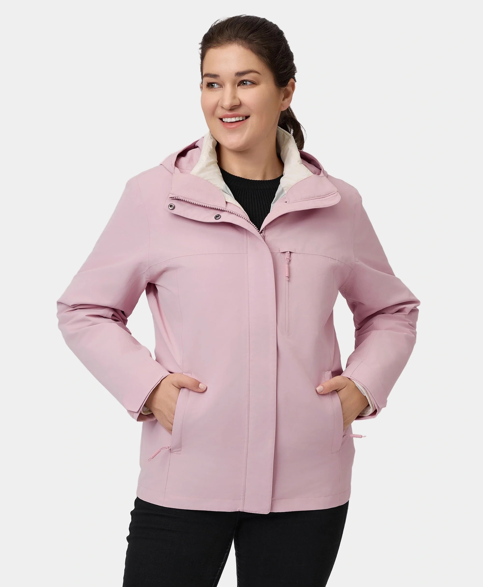 ORORO Heated River Ridge Women's 3-in-1 Heated Jacket with Down Liner - Image 30
