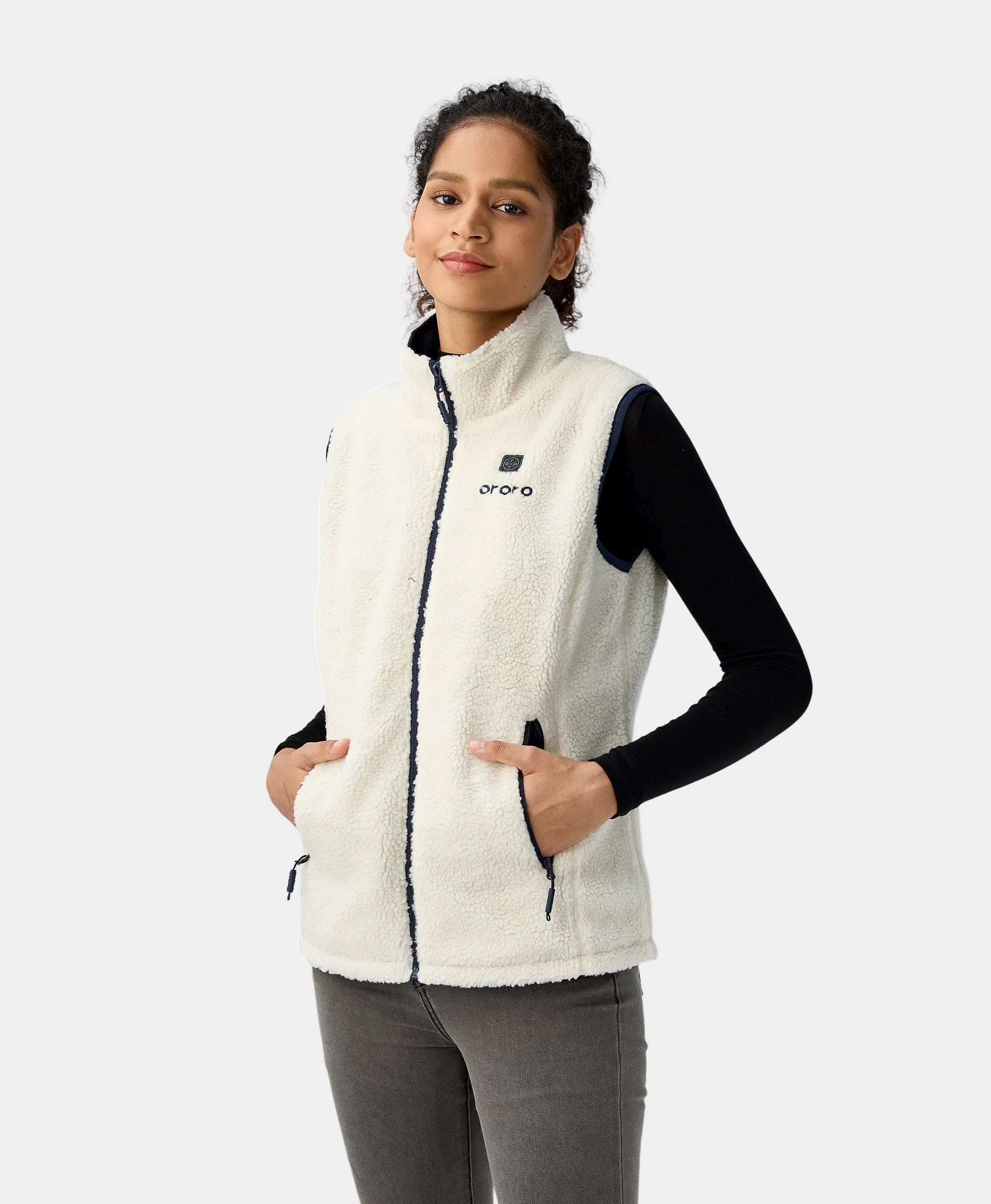 ORORO Heated (Open-box) Women's Heated Recycled Fleece Vest (Battery Set Not Included) - Image 3