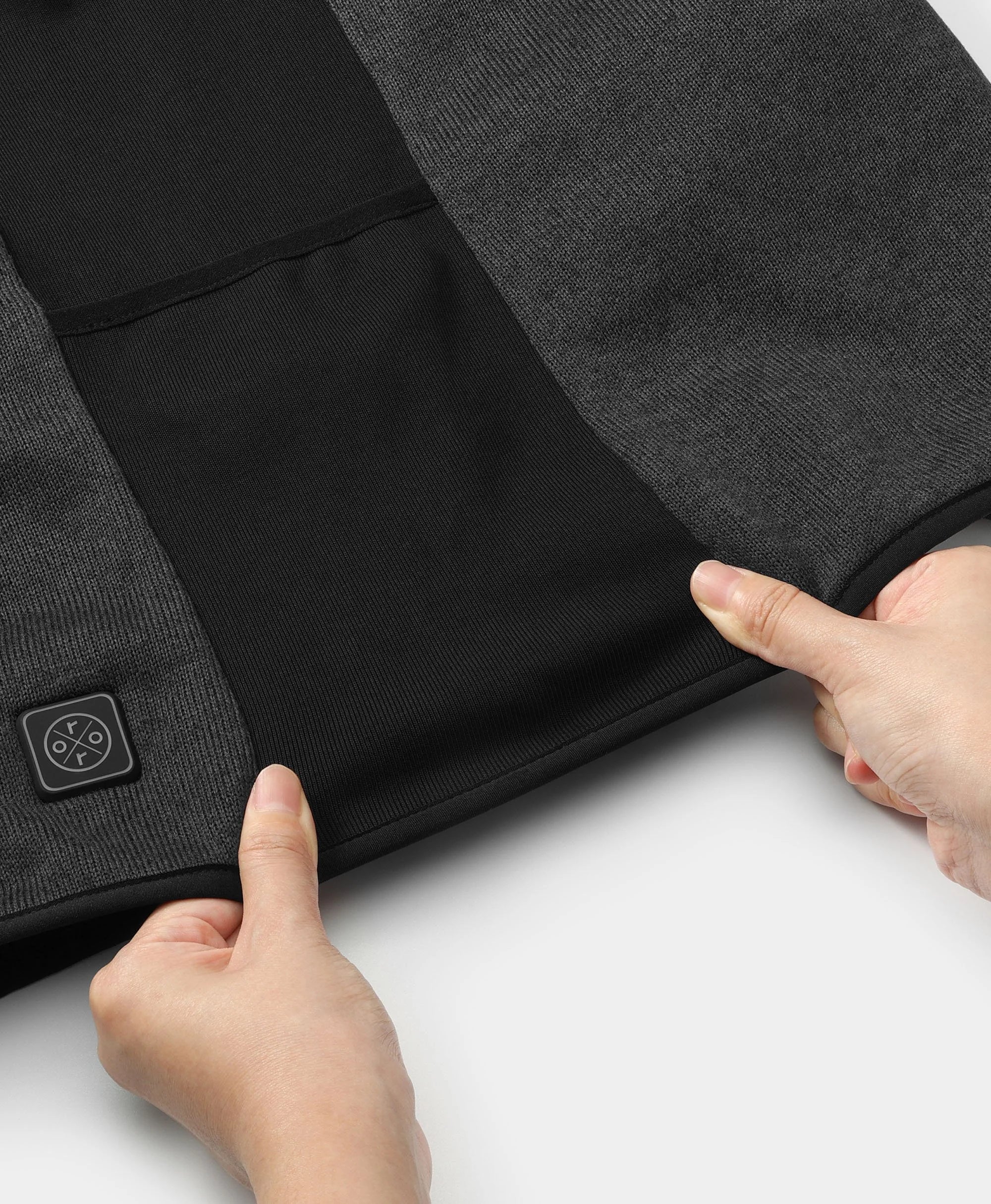 ORORO Heated Prestige Men's 4-Zone Heated Fleece V-Neck Liner Vest - Image 6