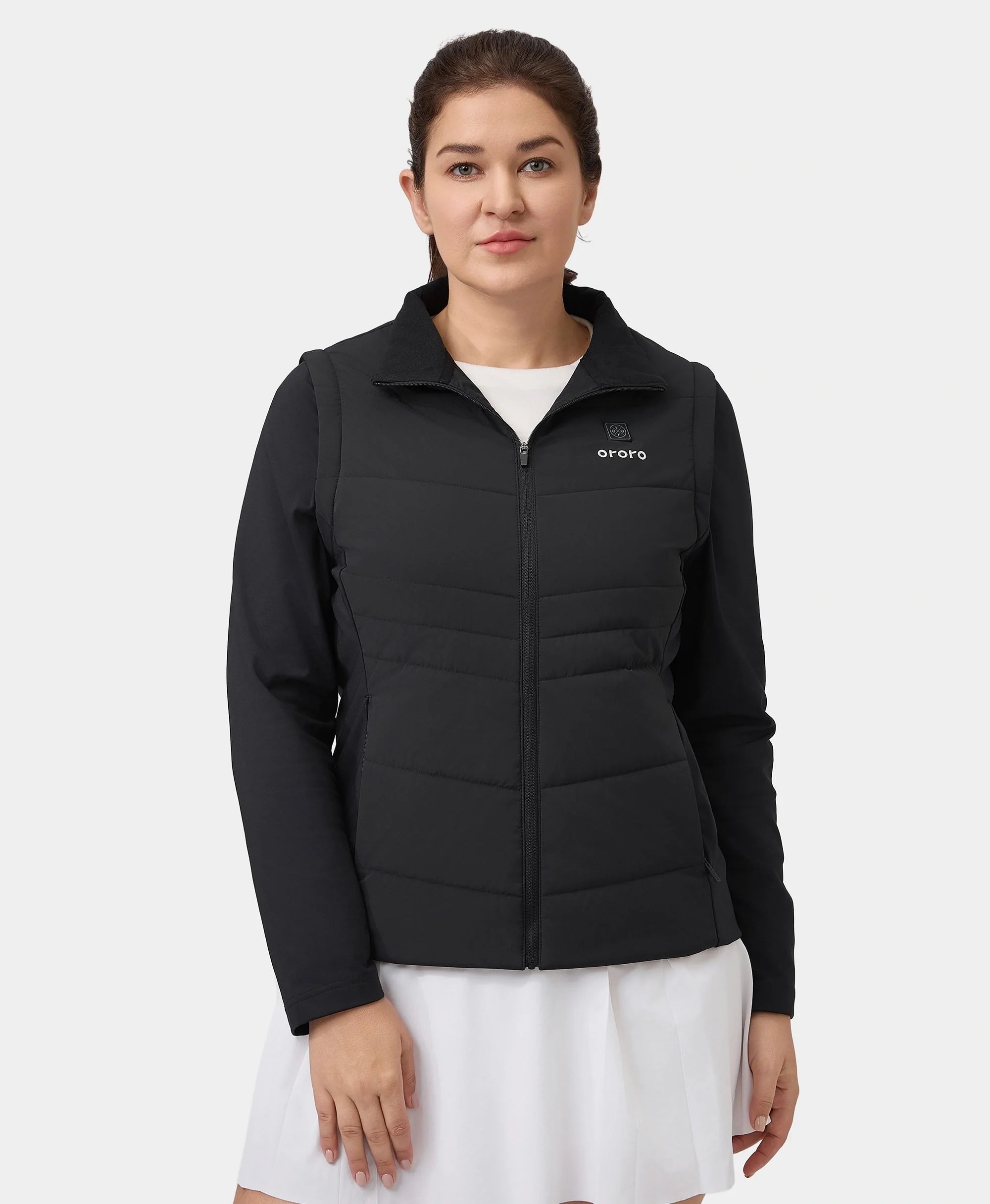 ORORO Heated Turnberry Women's Heated Golf Jacket w/ Zip-off Sleeves (Apparel Only) - Image 23