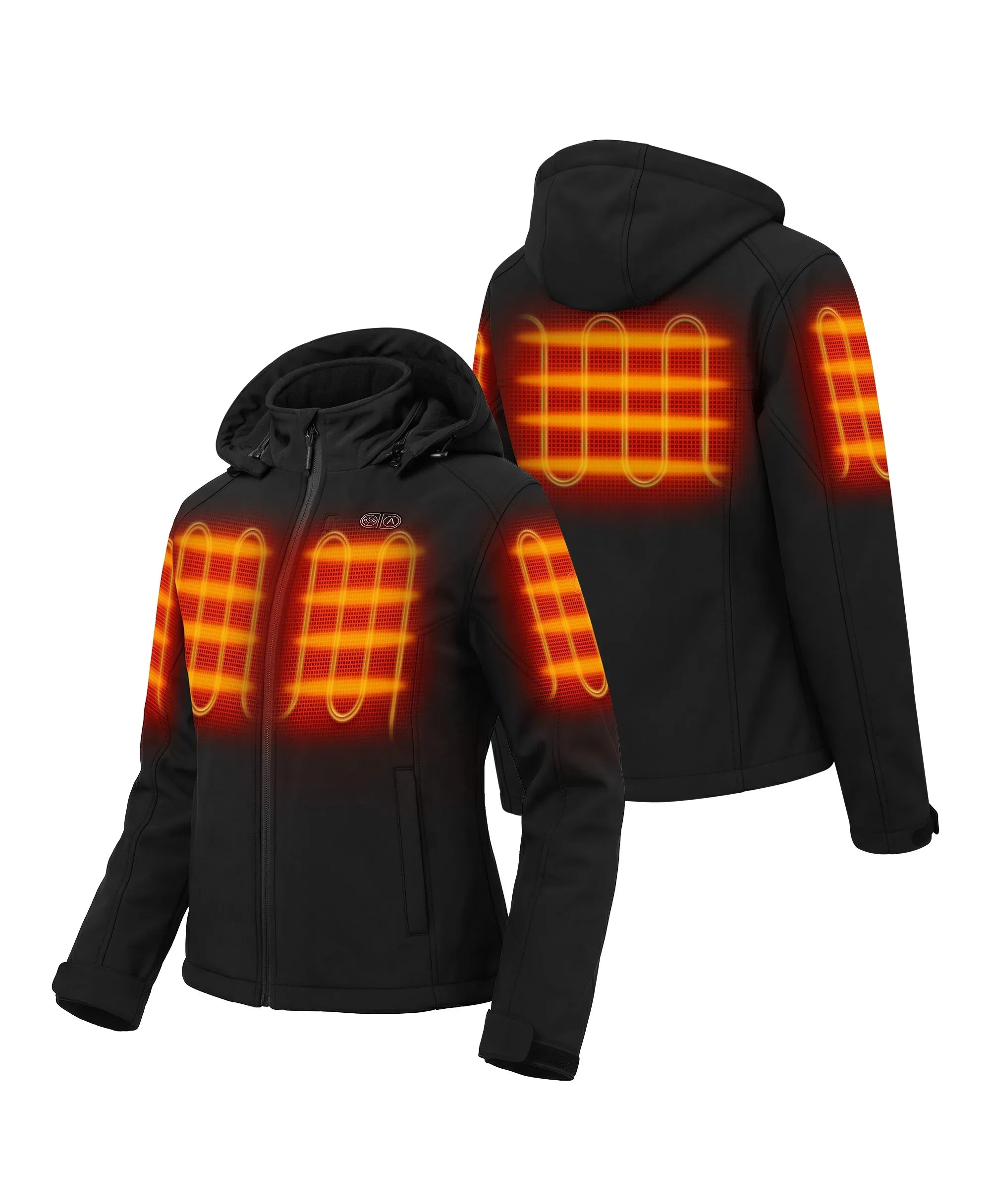 ORORO Heated (Open-box) Women's Dual Control Heated Jacket with 5 Heating Zones (Chest Heating) (Battery Set Not Included)