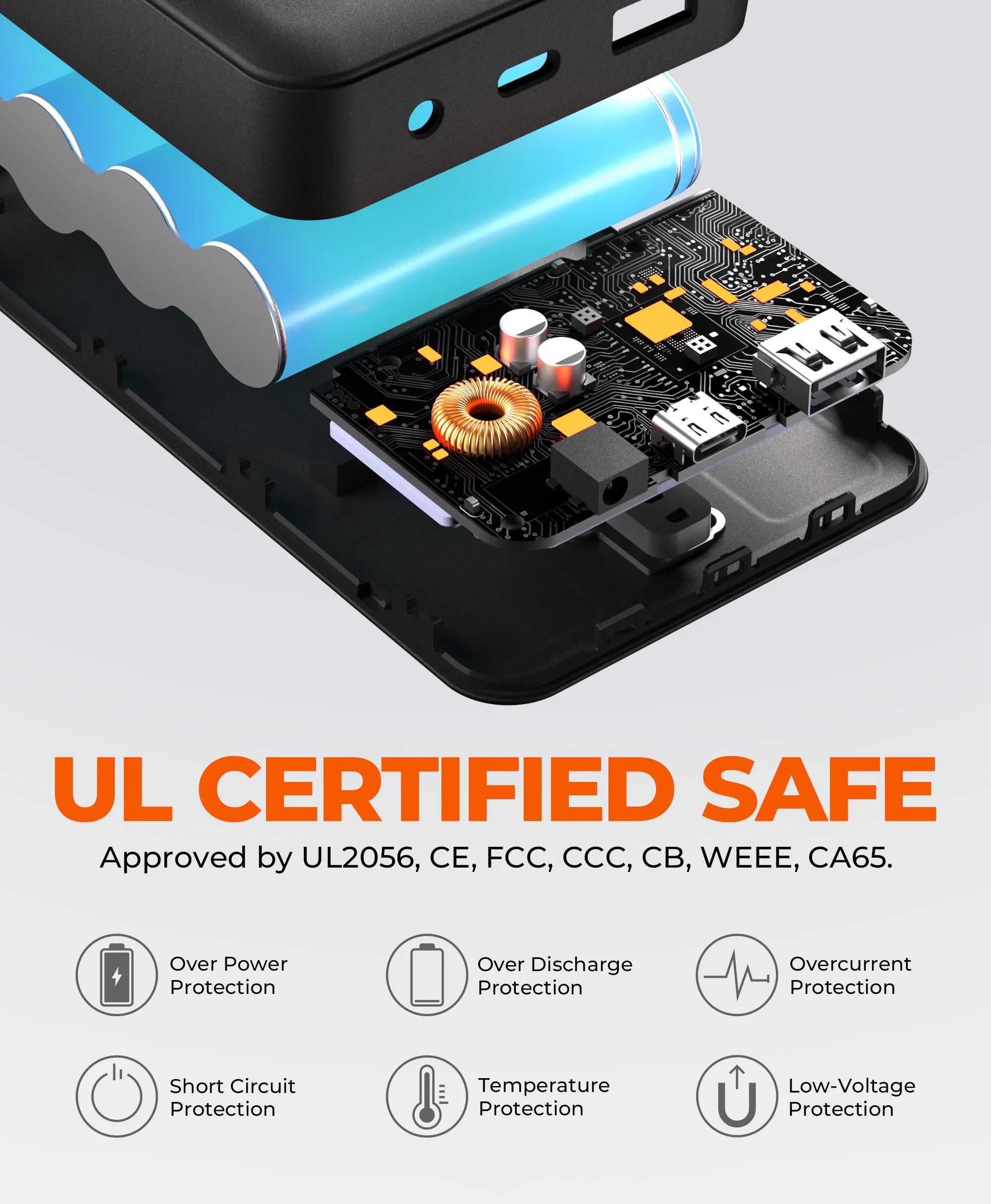 ORORO Heated (Open-box) PD 10K Rechargeable Battery (USB-C, 45W Power Delivery) - Image 7