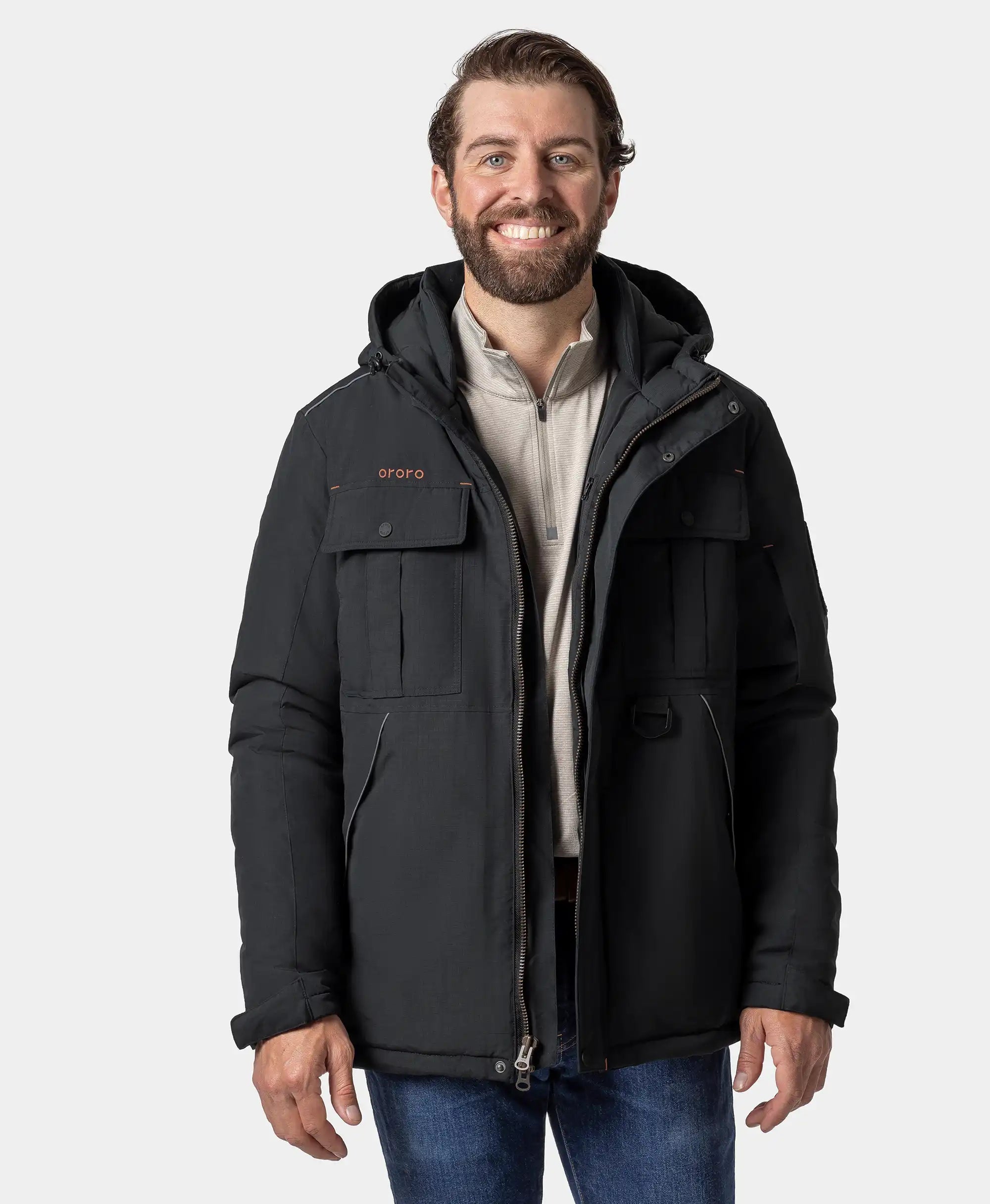 ORORO Heated (Open-box) Missoula SureWarm® Men's 6-Zone Dual-Control Dual-Source Heated Jacket (Battery Set Not Included) - Image 7