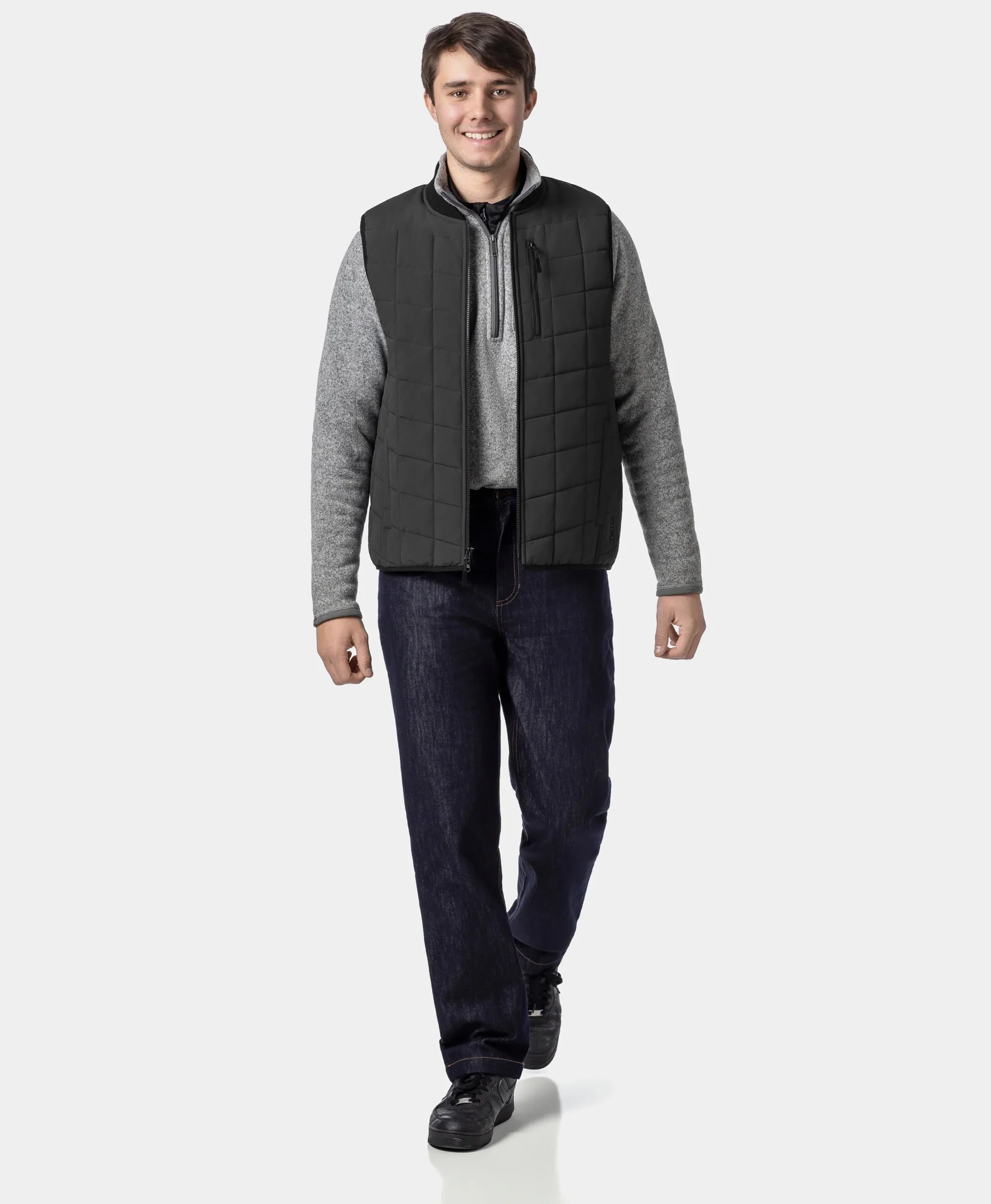 ORORO Heated Scranton Men's 5-Zone Insulated Heated Bomber Vest (Apparel Only) - Image 20
