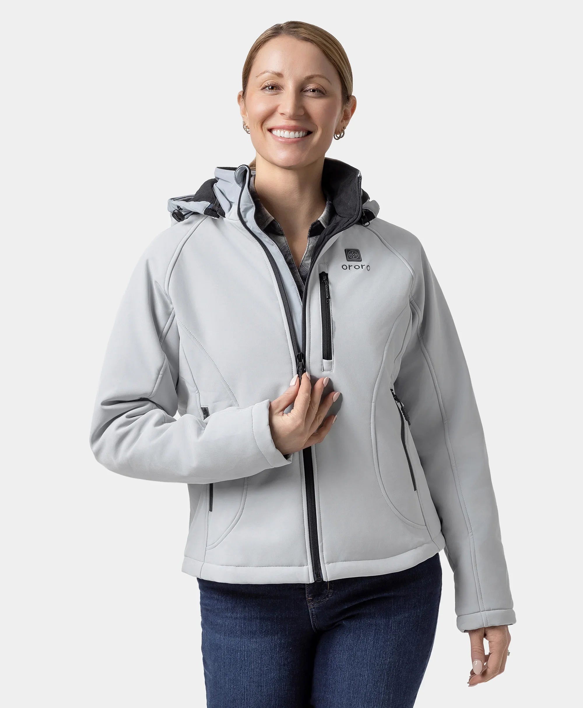 ORORO Heated Women's Classic Heated Jacket 2.0 (4 Heating Zones) - Image 24