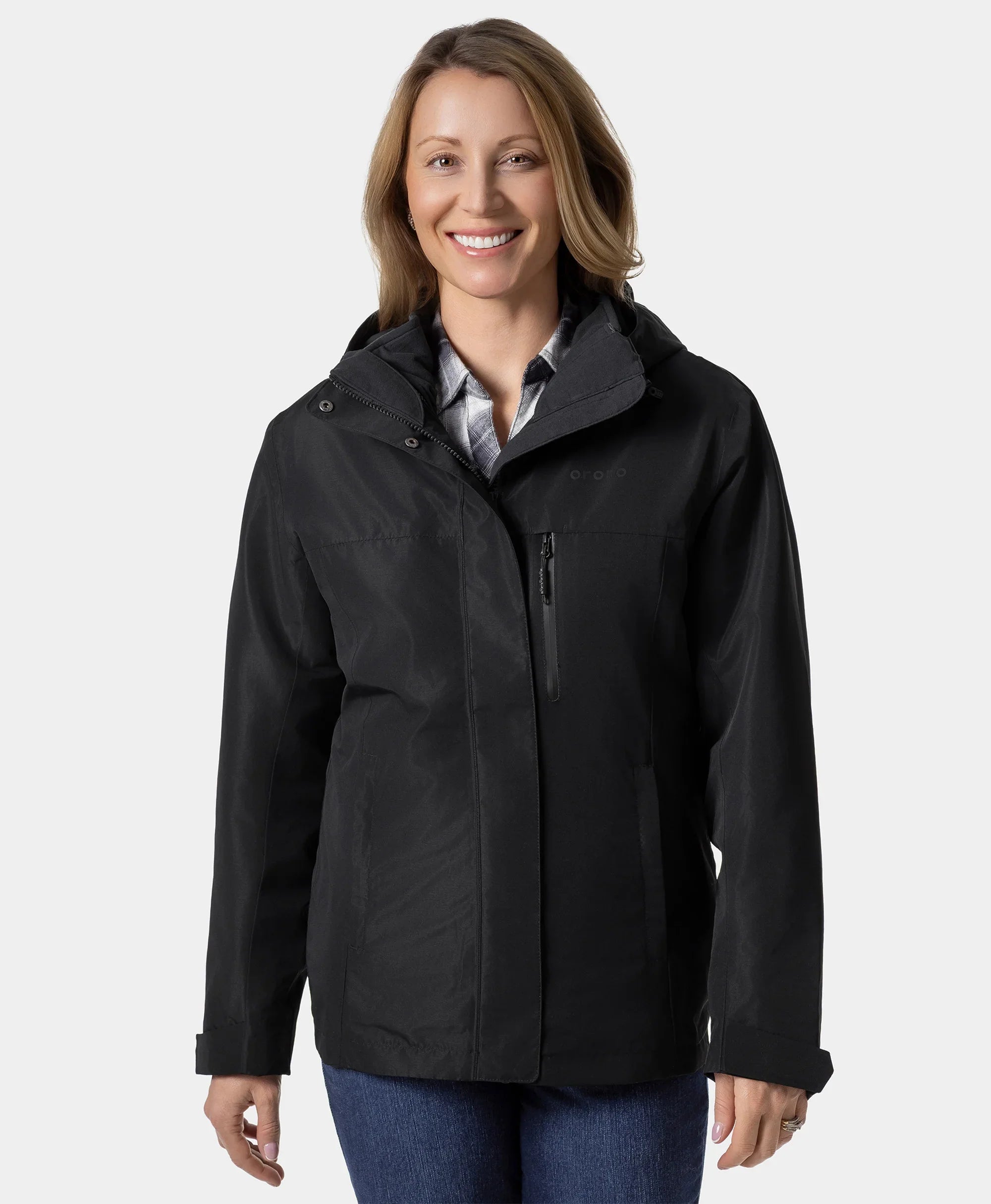 ORORO Heated (Open-box) River Ridge Women's Waterproof Shell Jacket (Non-heated)
