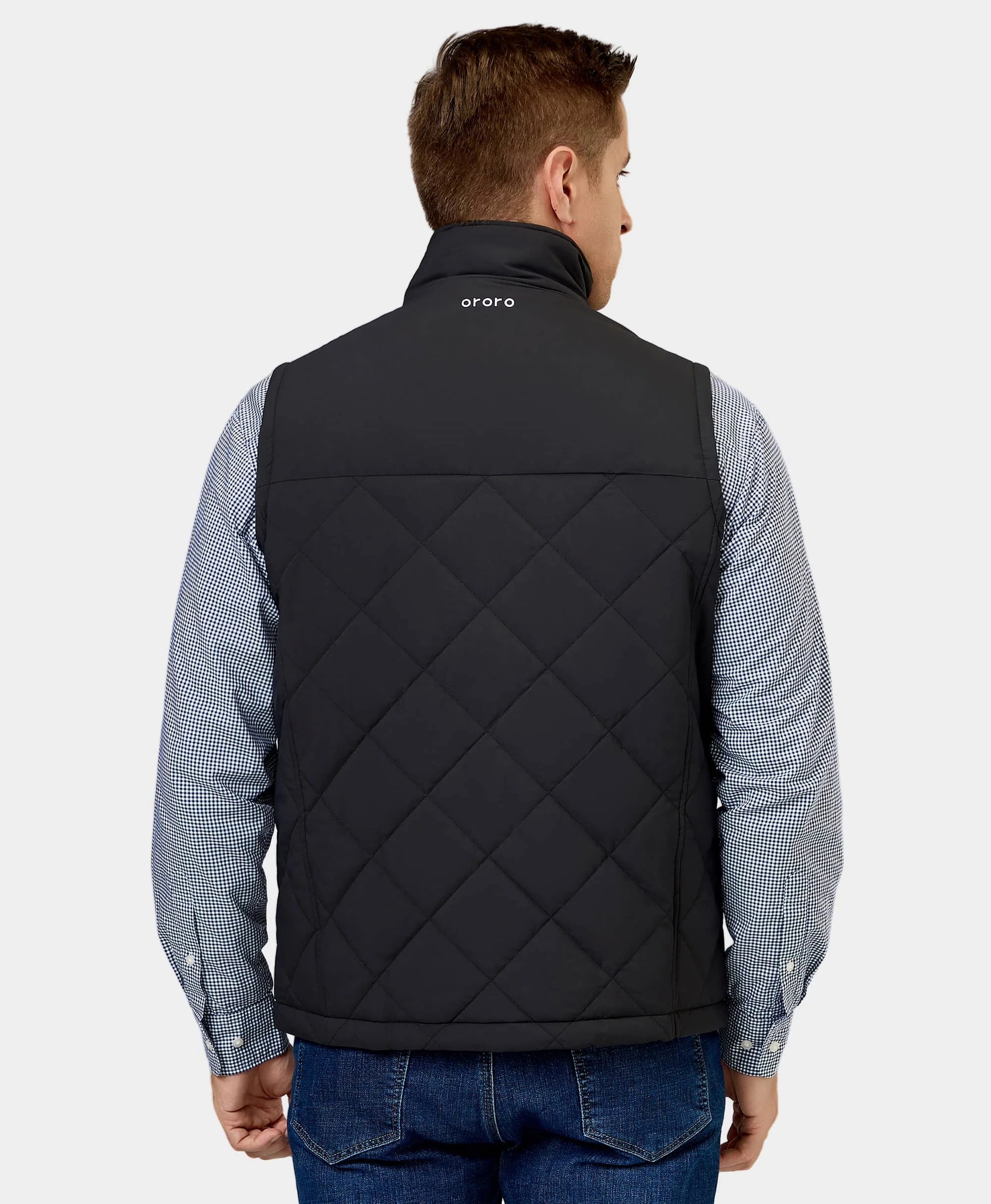 ORORO Heated Men's Heated Quilted Vest (Apparel Only) - Image 8