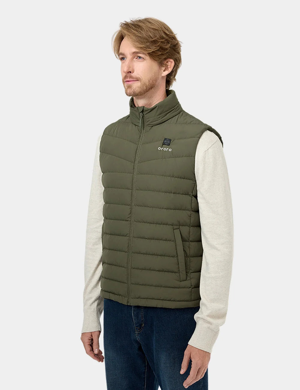 ORORO Heated (Open-box) Men's Heated Lightweight Down Vest (Battery Set Not Included) - Image 18