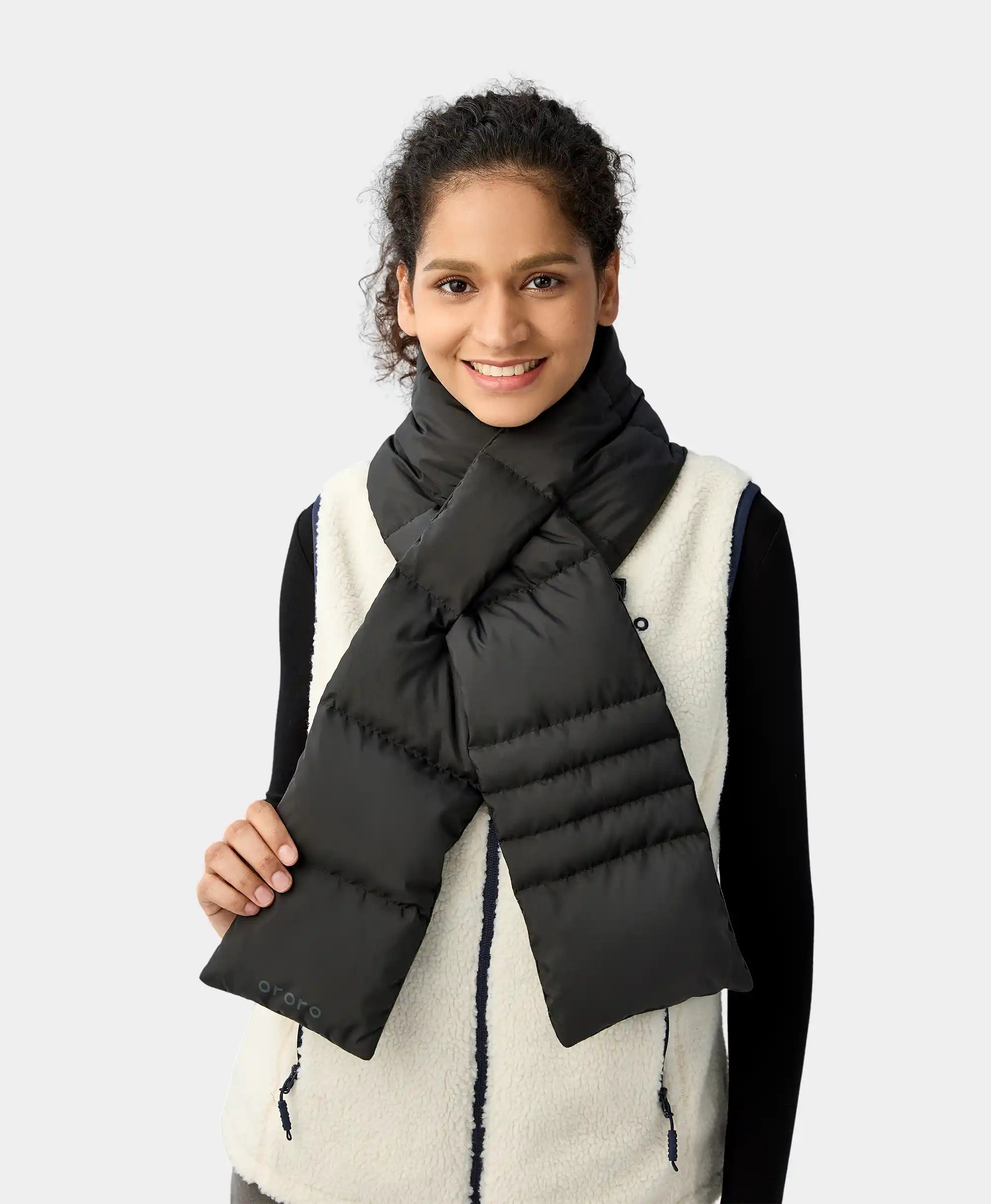 ORORO Heated Unisex Heated Puffer Down Scarf (Long) (ORORO Heated Final Sale)