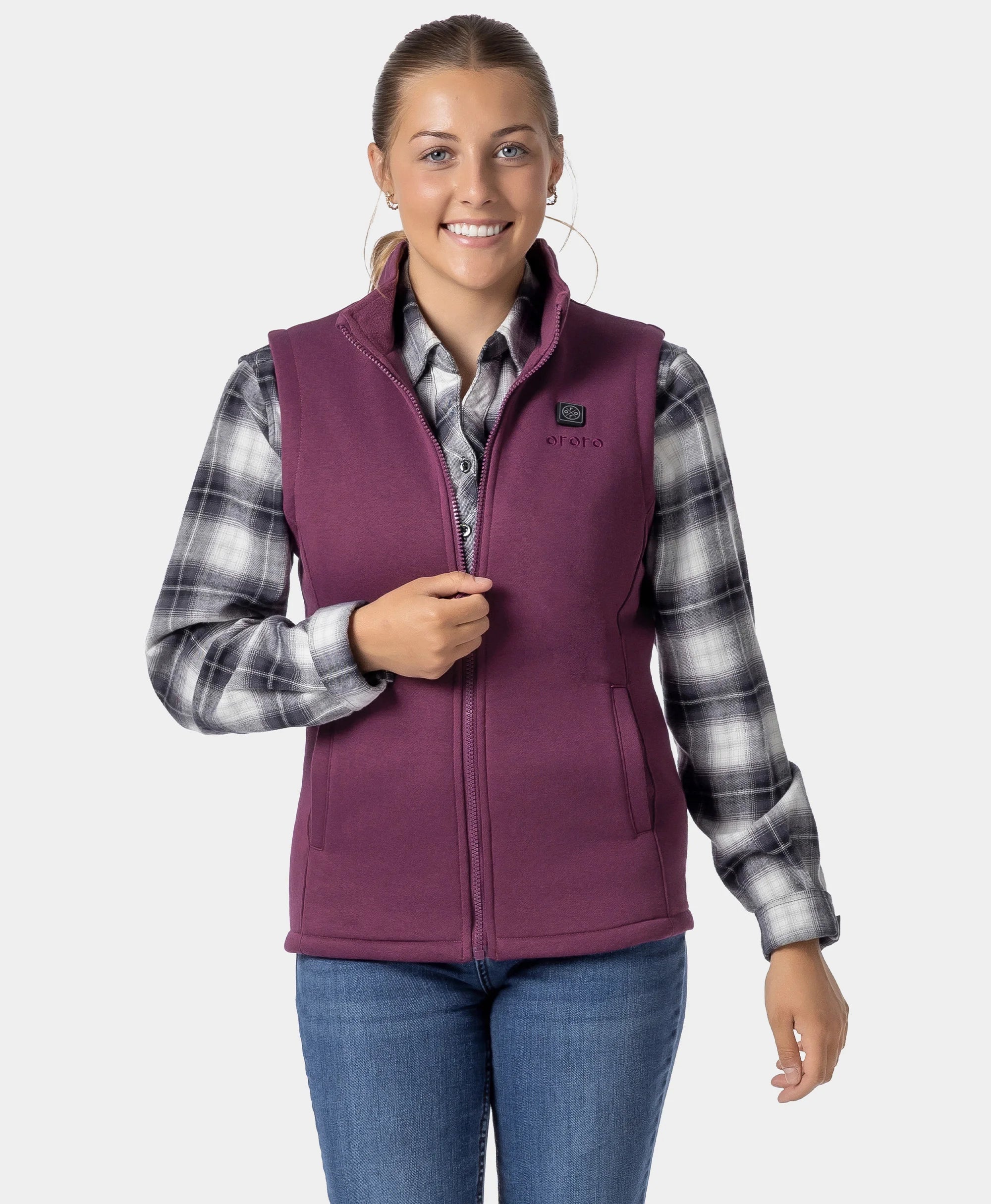 ORORO Heated Women's Heated Fleece Vest - Image 37