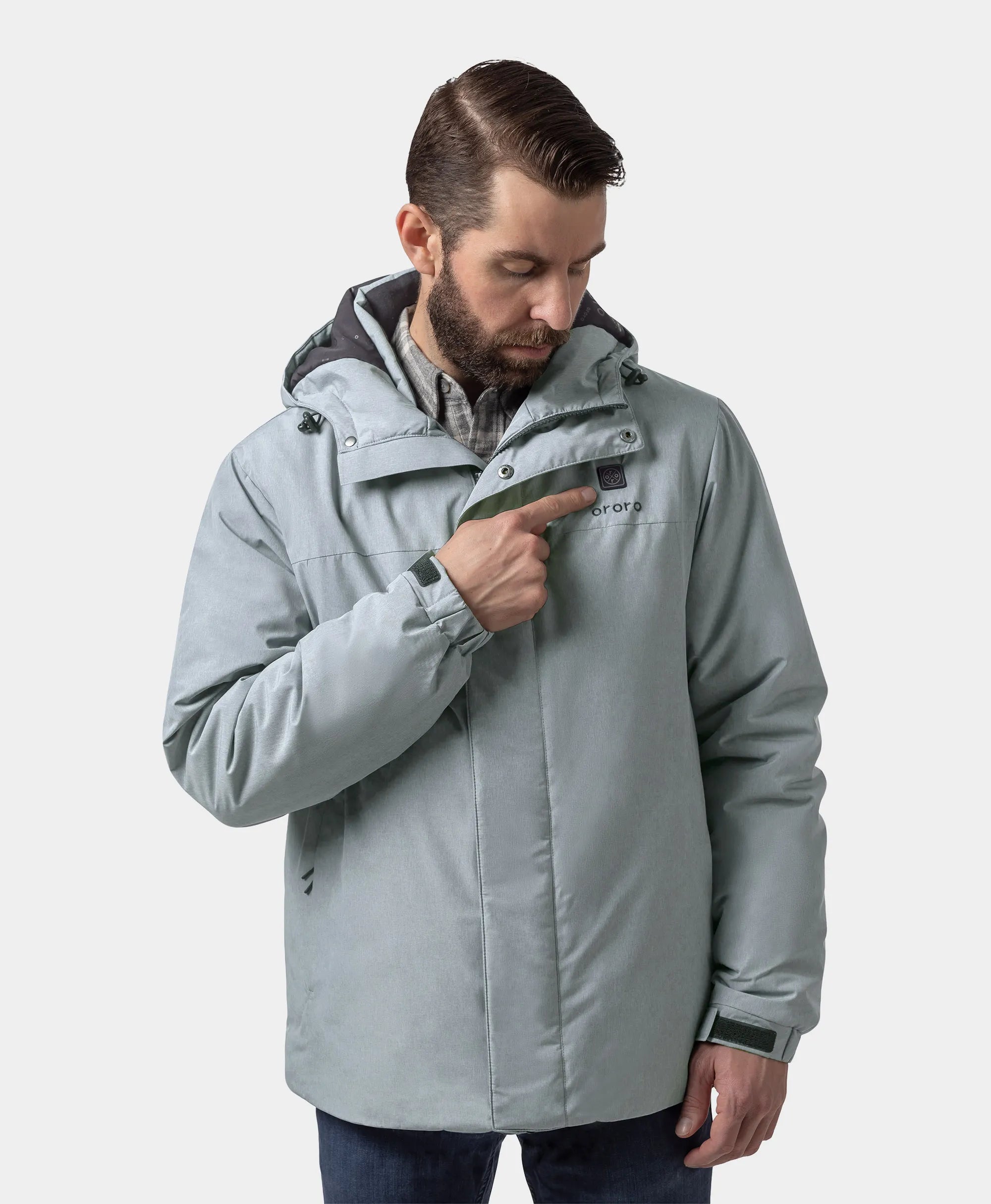ORORO Heated Men's Thermolite® Heated Padded Jacket - Image 29