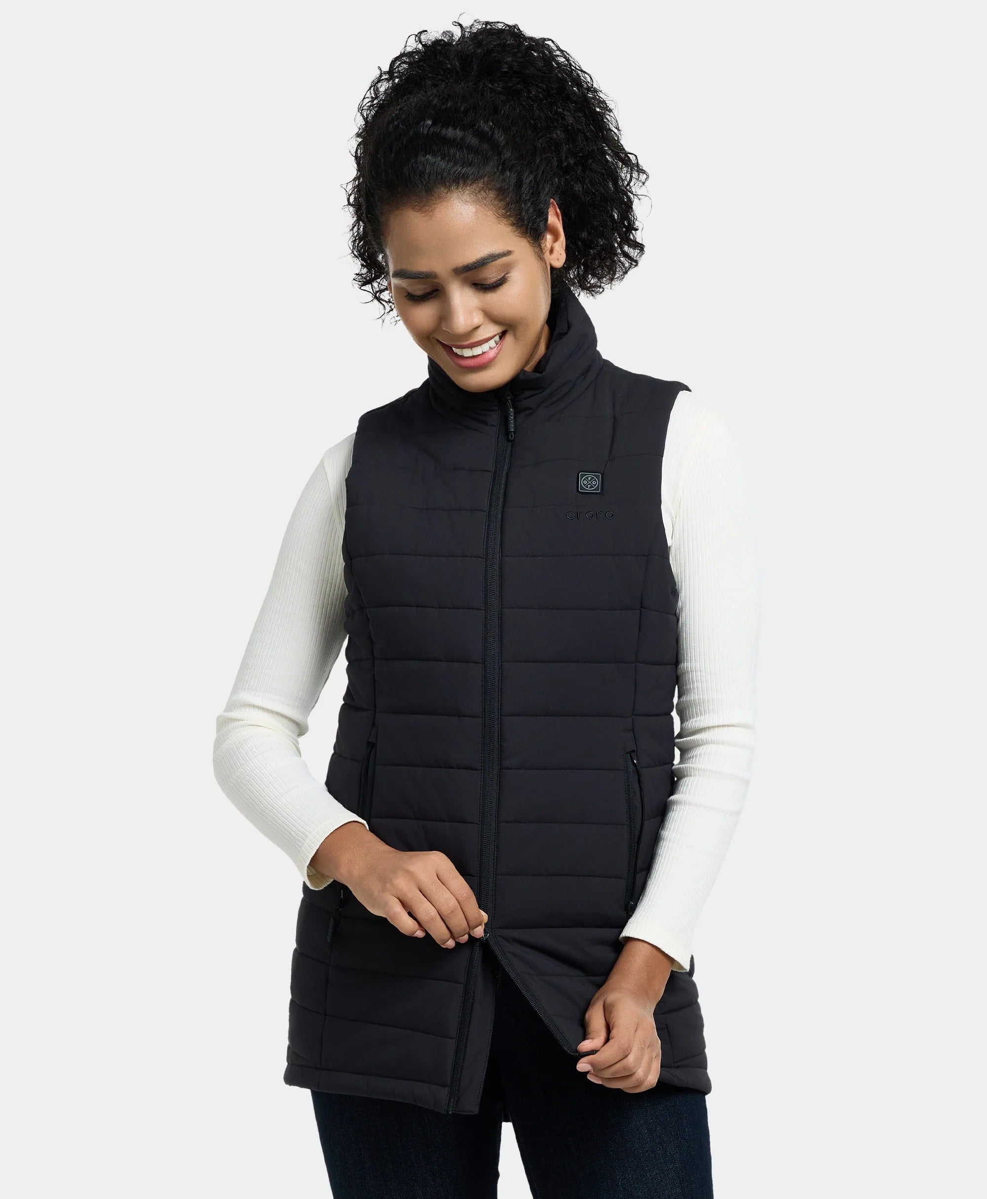 ORORO Heated Tribeca Women's Heated Long Puffer Vest (Apparel Only) - Image 67