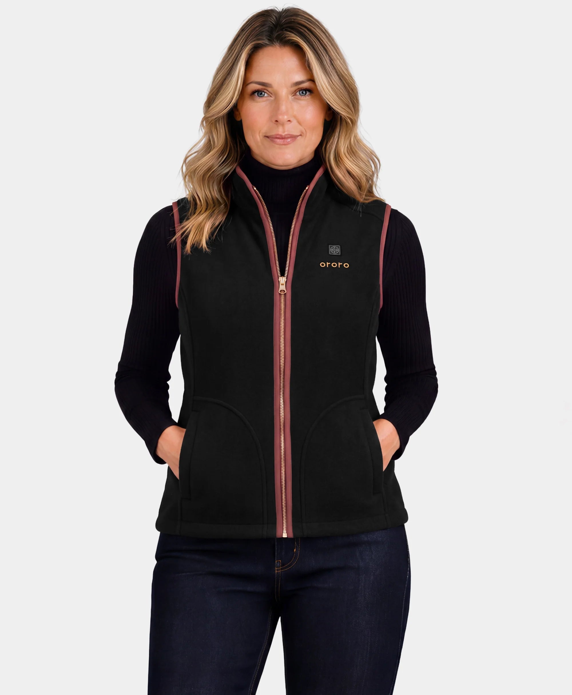 ORORO Heated Ascot Women's 4-Zone Heated Wool Vest - Image 6