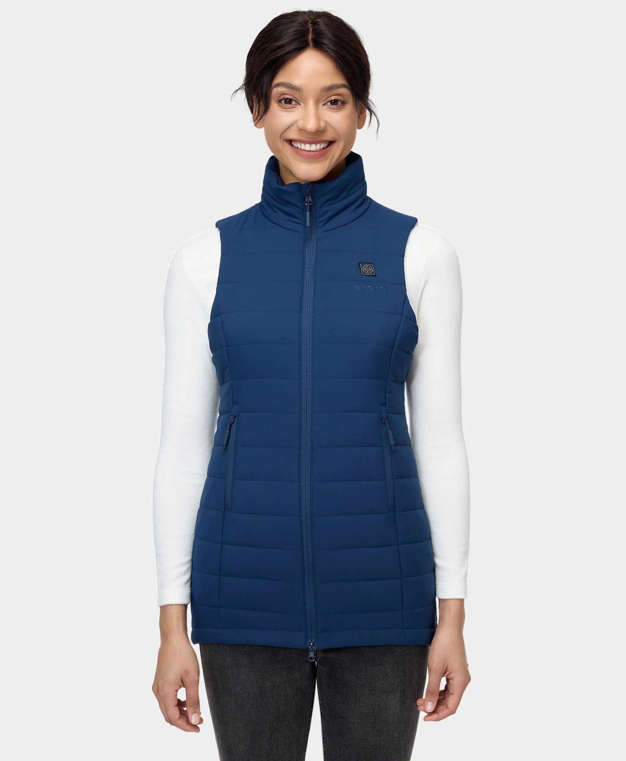ORORO Heated Tribeca Women's Heated Long Puffer Vest (Apparel Only)