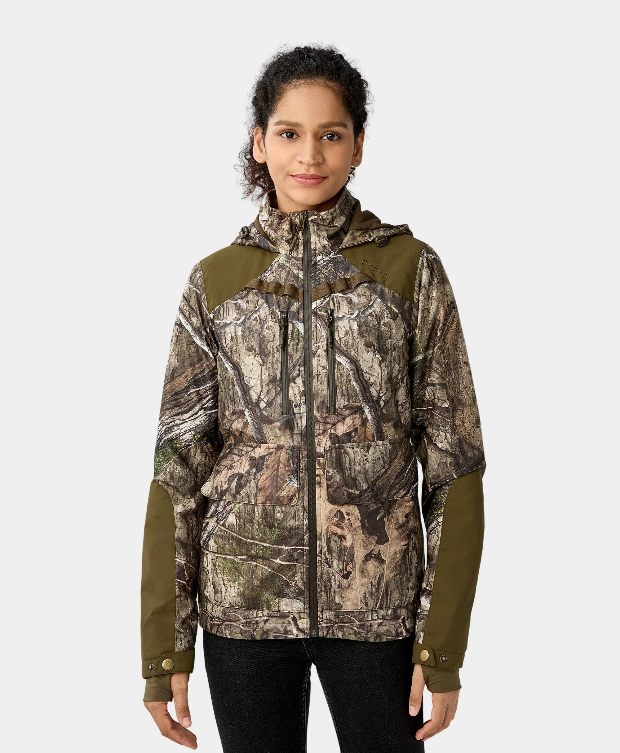 ORORO Heated Women's Heated Hunting Jacket - Camouflage, Mossy Oak® Country DNA (Apparel Only) (ORORO Heated Final Sale) - Image 9