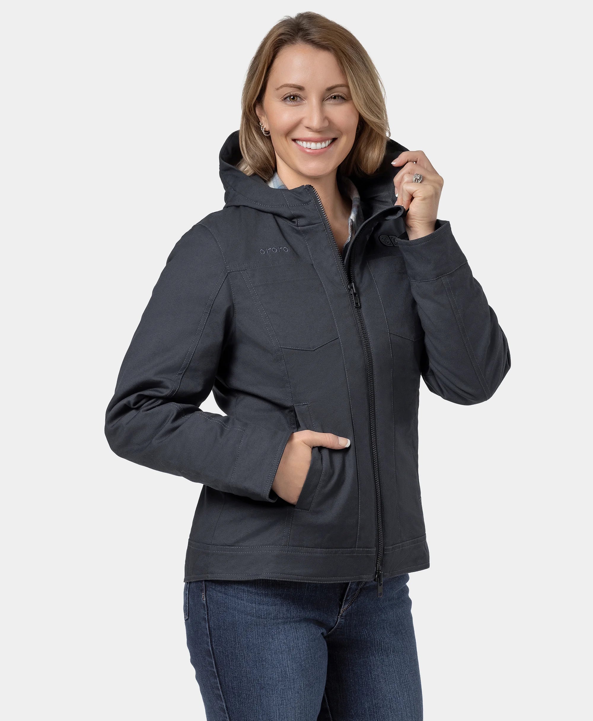 ORORO Heated Cheyenne Women's 5-Zone Dual-Control Heated Canvas Jacket (Apparel Only) - Image 5