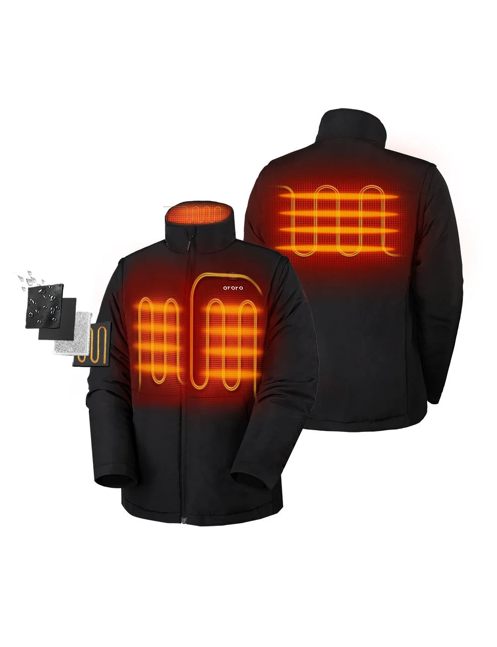ORORO Heated Men's Heated Golf Jacket (with Zip-Off Sleeves) (Apparel Only) - Image 2