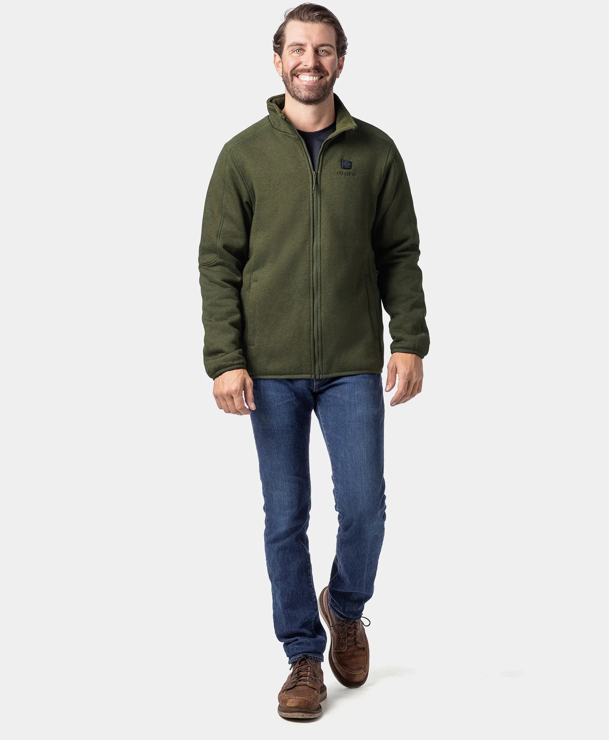 ORORO Heated Men's Heated Full-Zip Fleece Jacket - Image 22