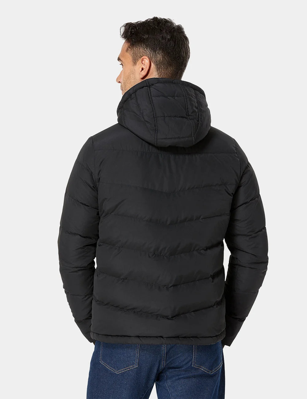 ORORO Heated Men's Heated Down Jacket - Black (Apparel Only) - Image 2