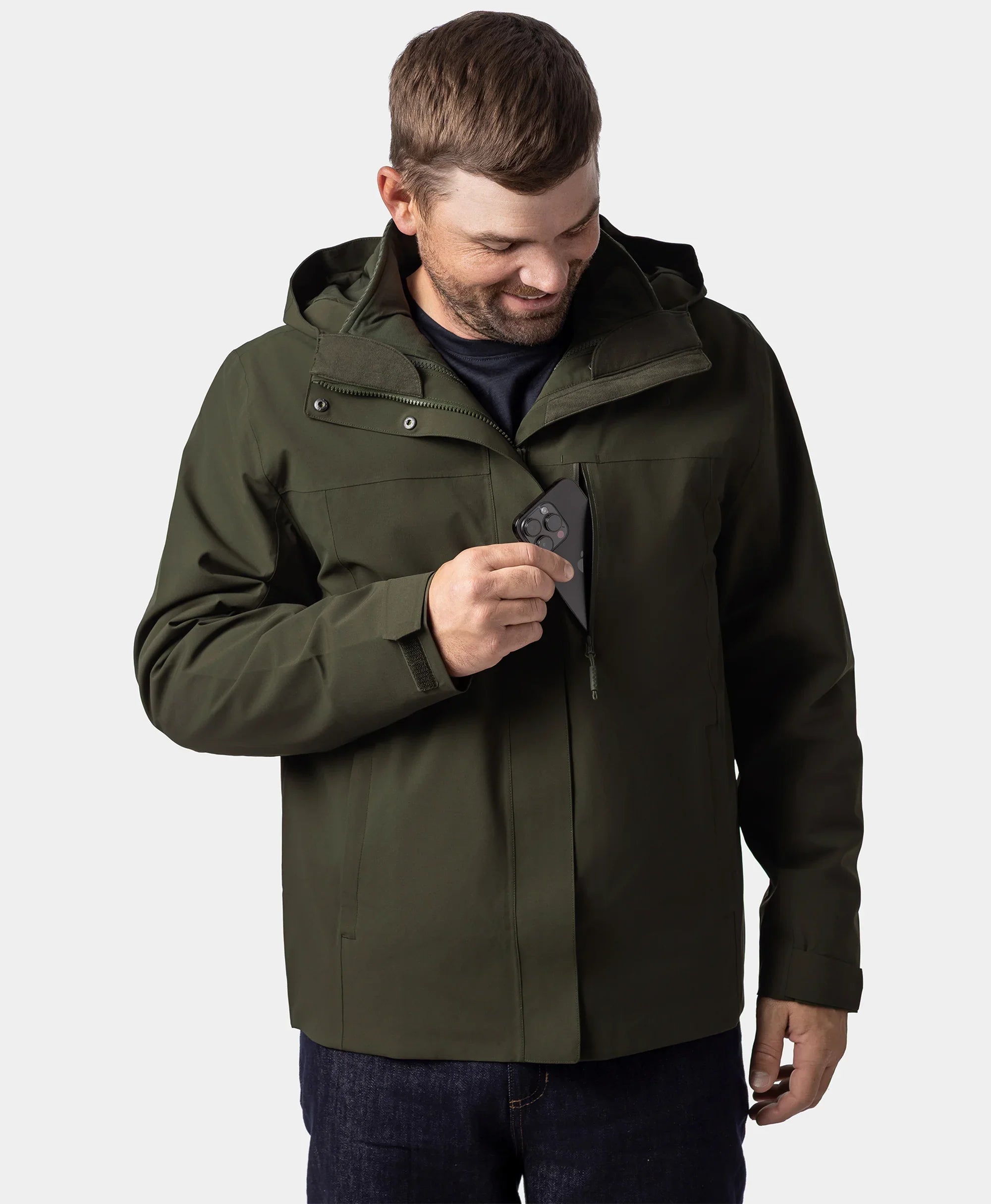 ORORO Heated River Ridge Men's Waterproof Shell Jacket - Image 14