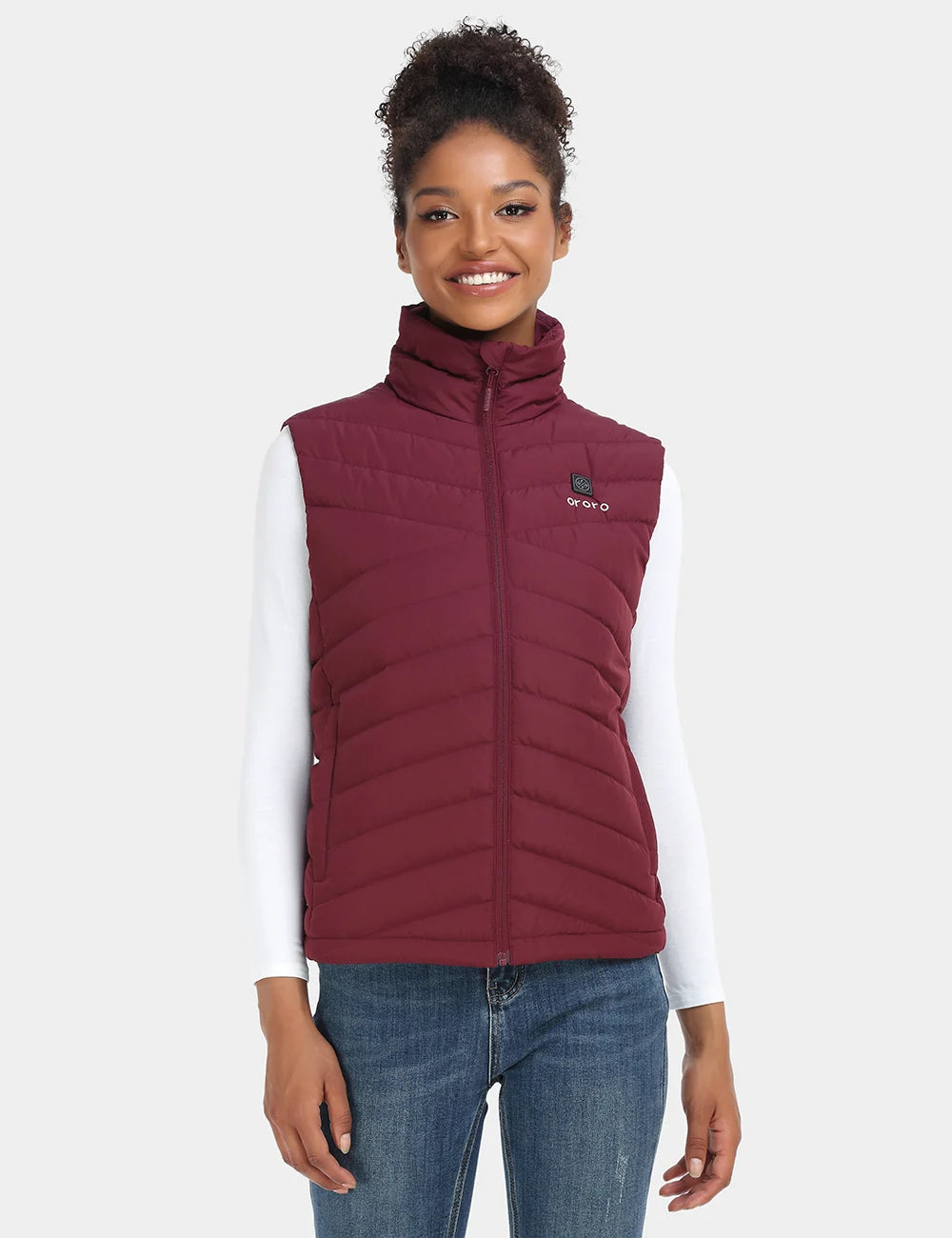 ORORO Heated Women's Heated Lightweight Down Vest - Image 38