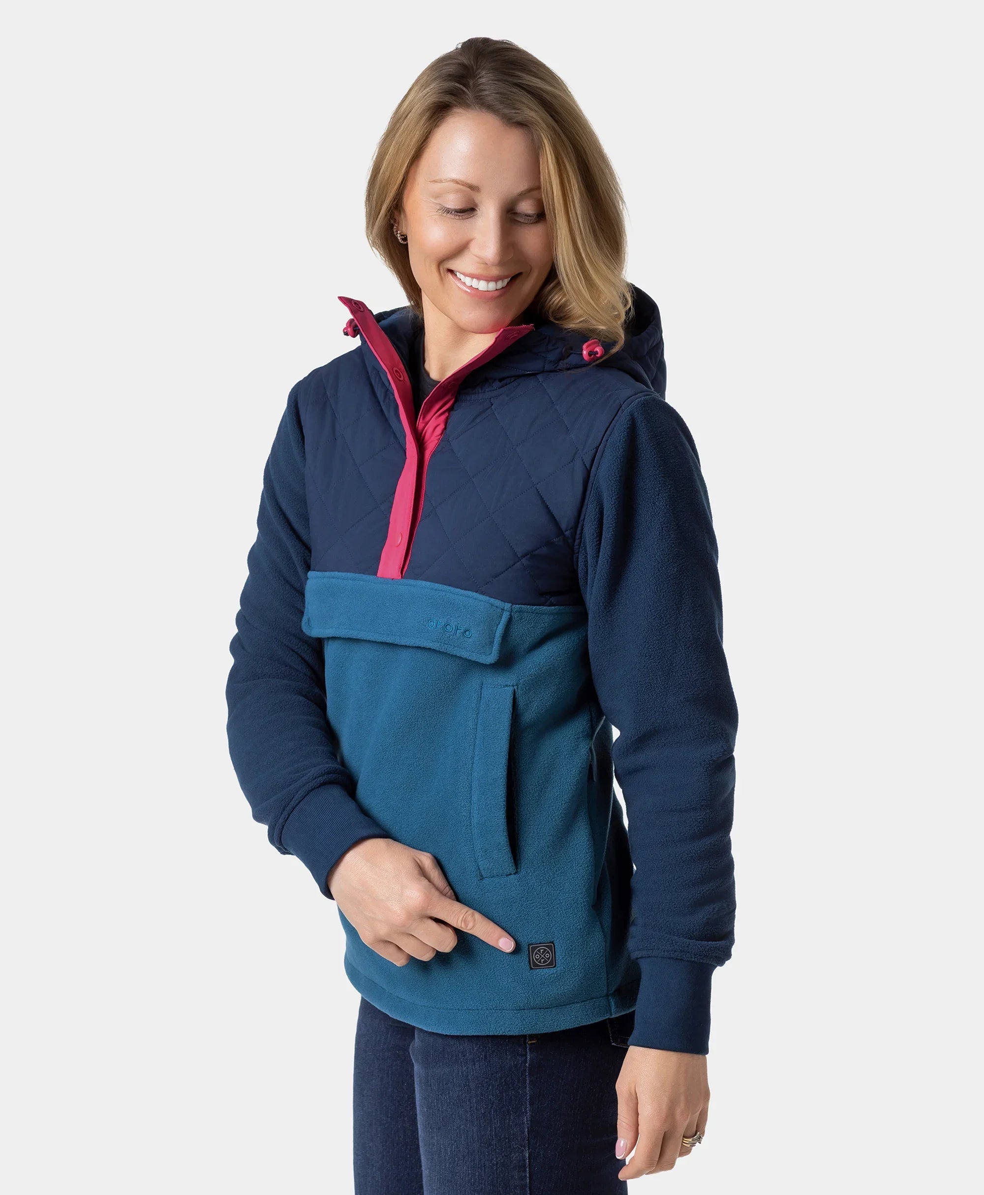 ORORO Heated Daybreak Women's Colorblock Heated Anorak (Apparel Only) - Image 11