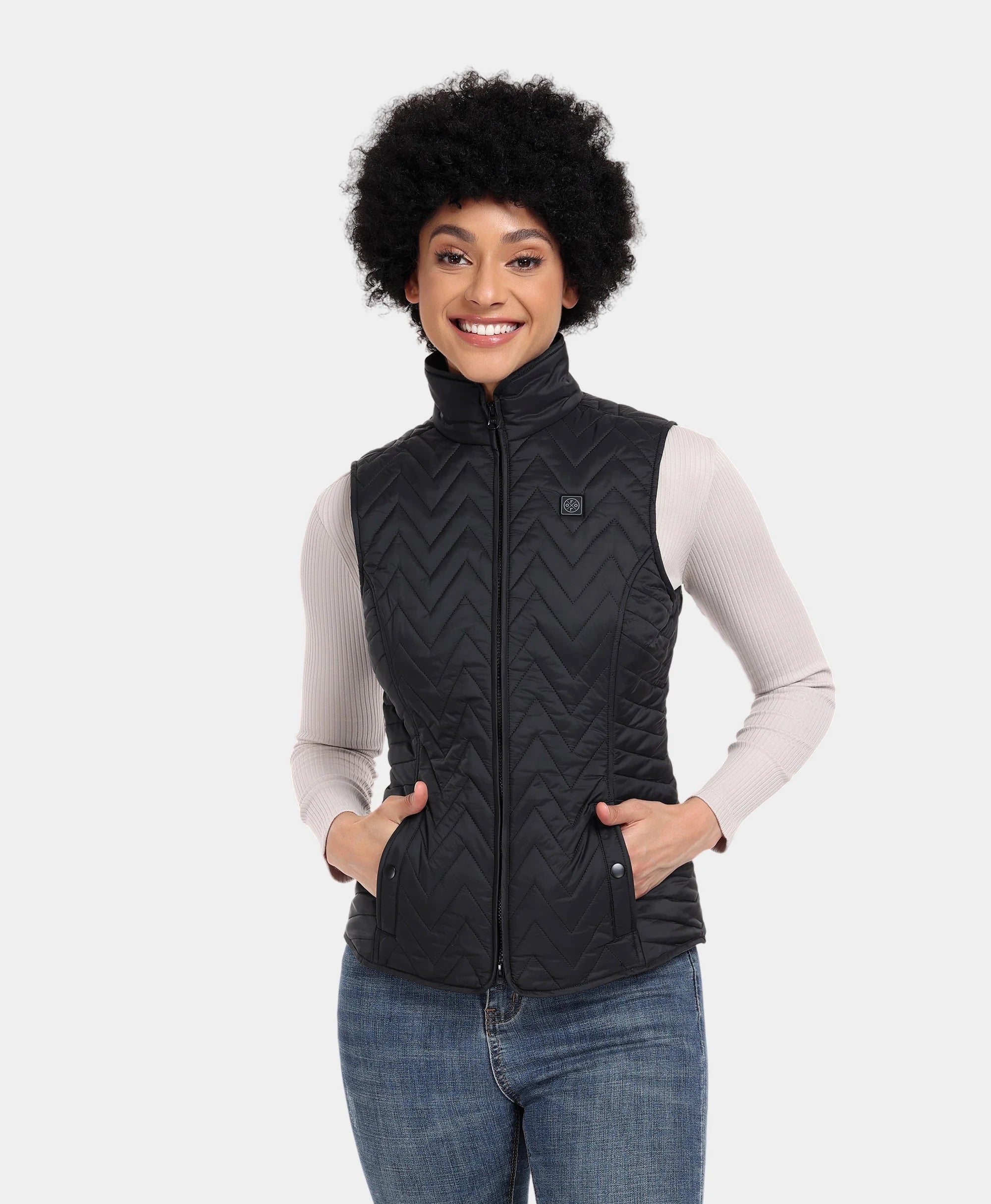 ORORO Heated (Open-box) Women's Heated Chevron Quilted Vest (Battery Set Not Included) - Image 18