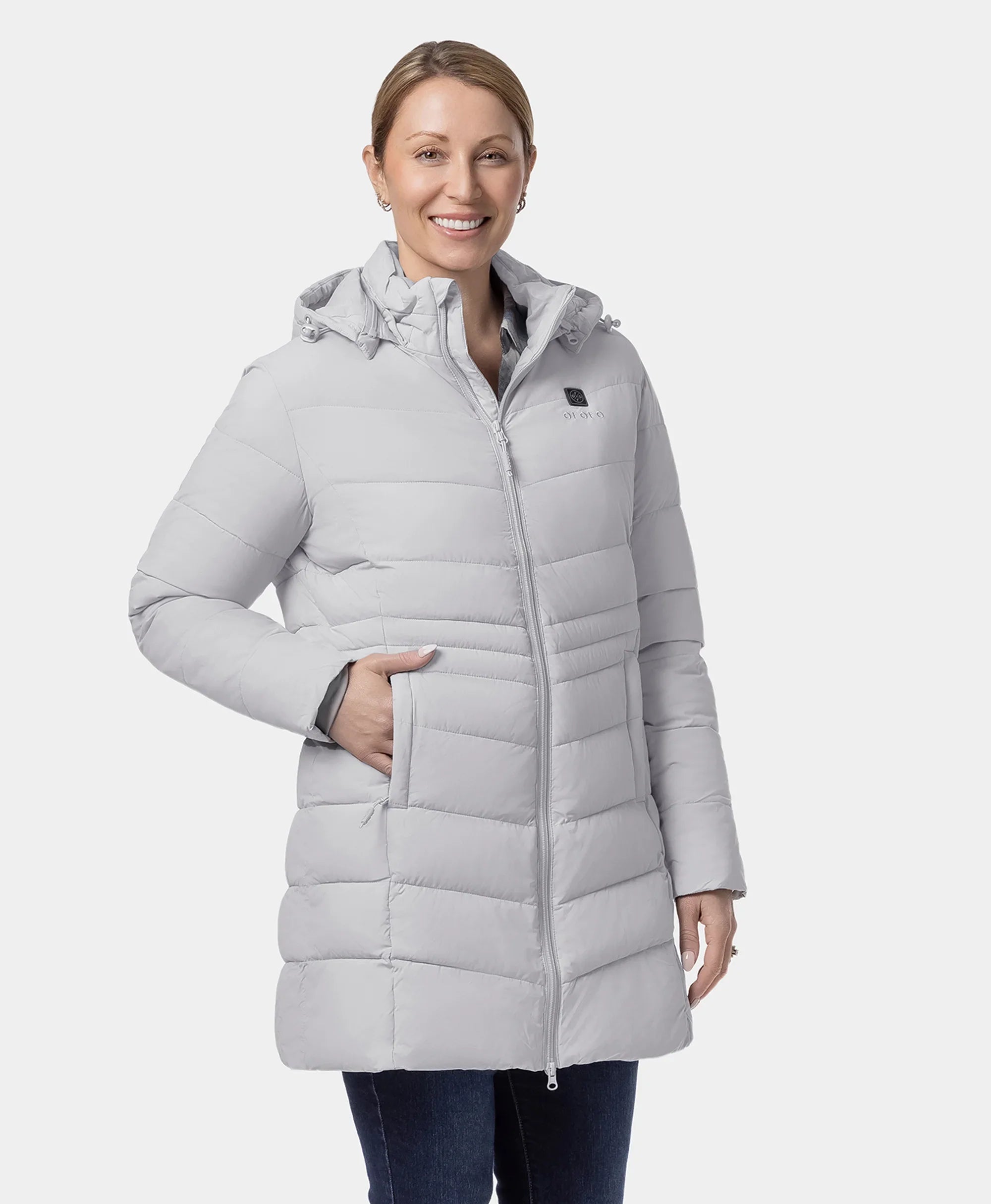 ORORO Heated Parkside Women's 4-Zone Heated Puffer Parka Jacket (Apparel Only) - Image 19