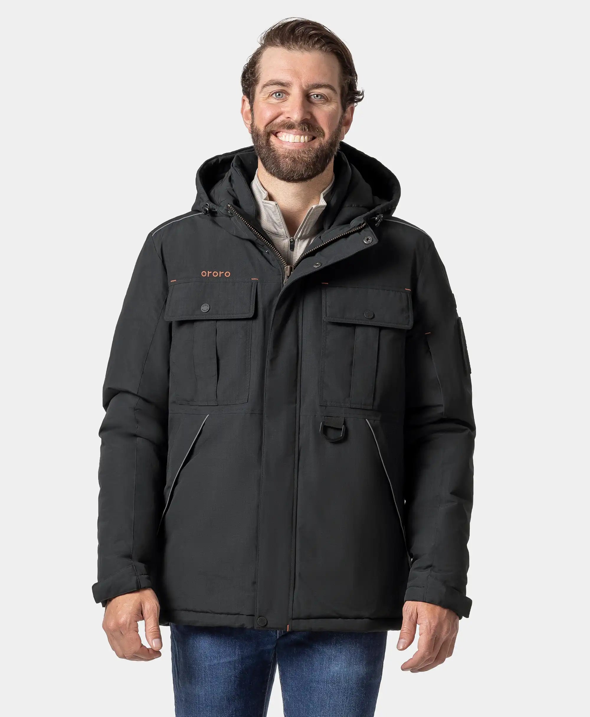 ORORO Heated (Open-box) Missoula SureWarm® Men's 6-Zone Dual-Control Dual-Source Heated Jacket (Battery Set Not Included) - Image 2