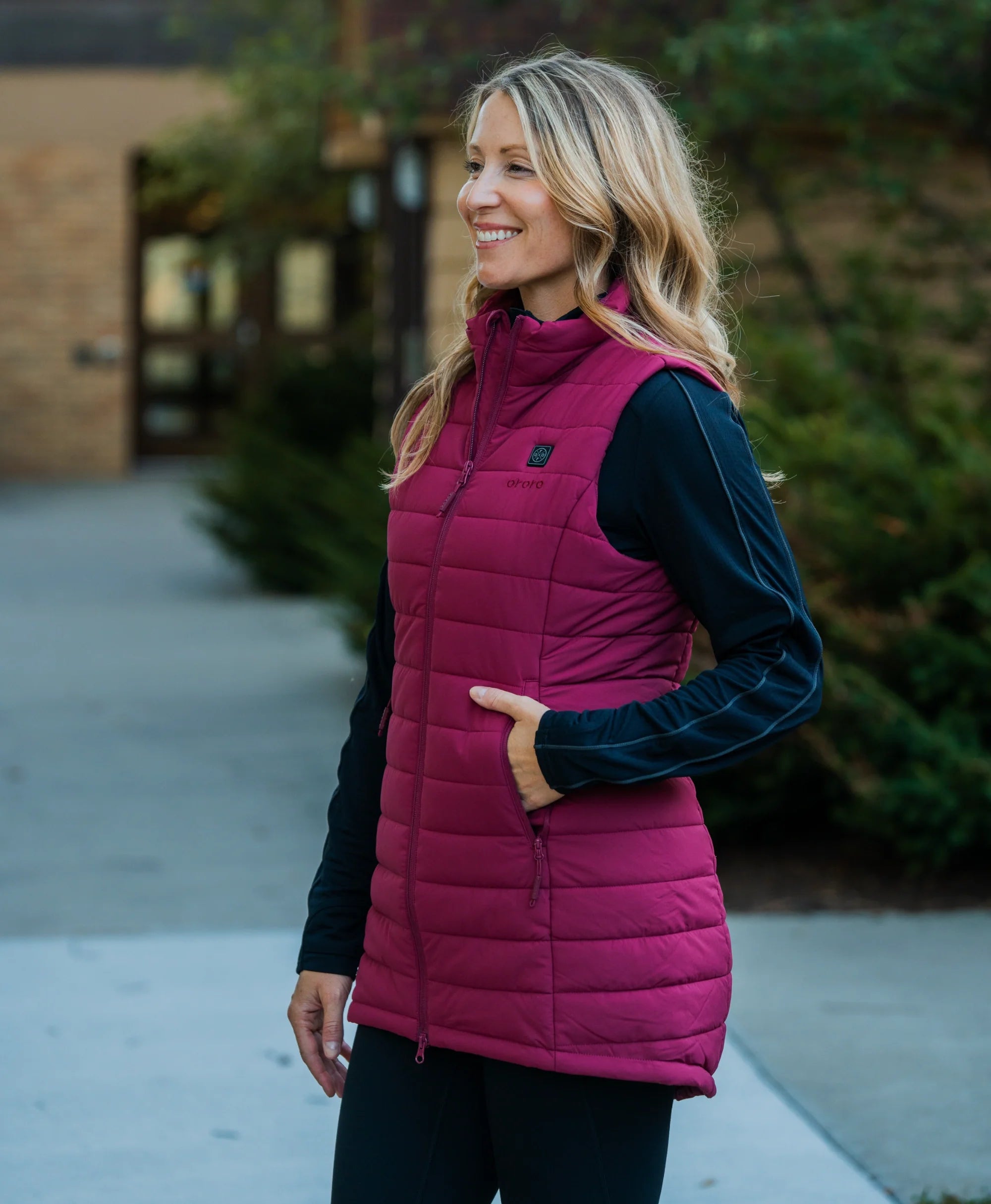 ORORO Heated Tribeca Women's Heated Long Puffer Vest - Image 38
