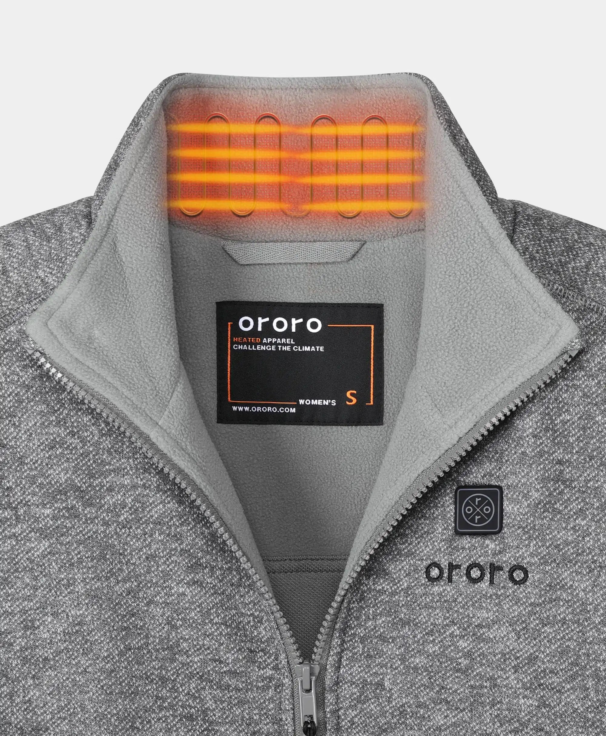 ORORO Heated Women's Heated Full-Zip Fleece Jacket - Image 10