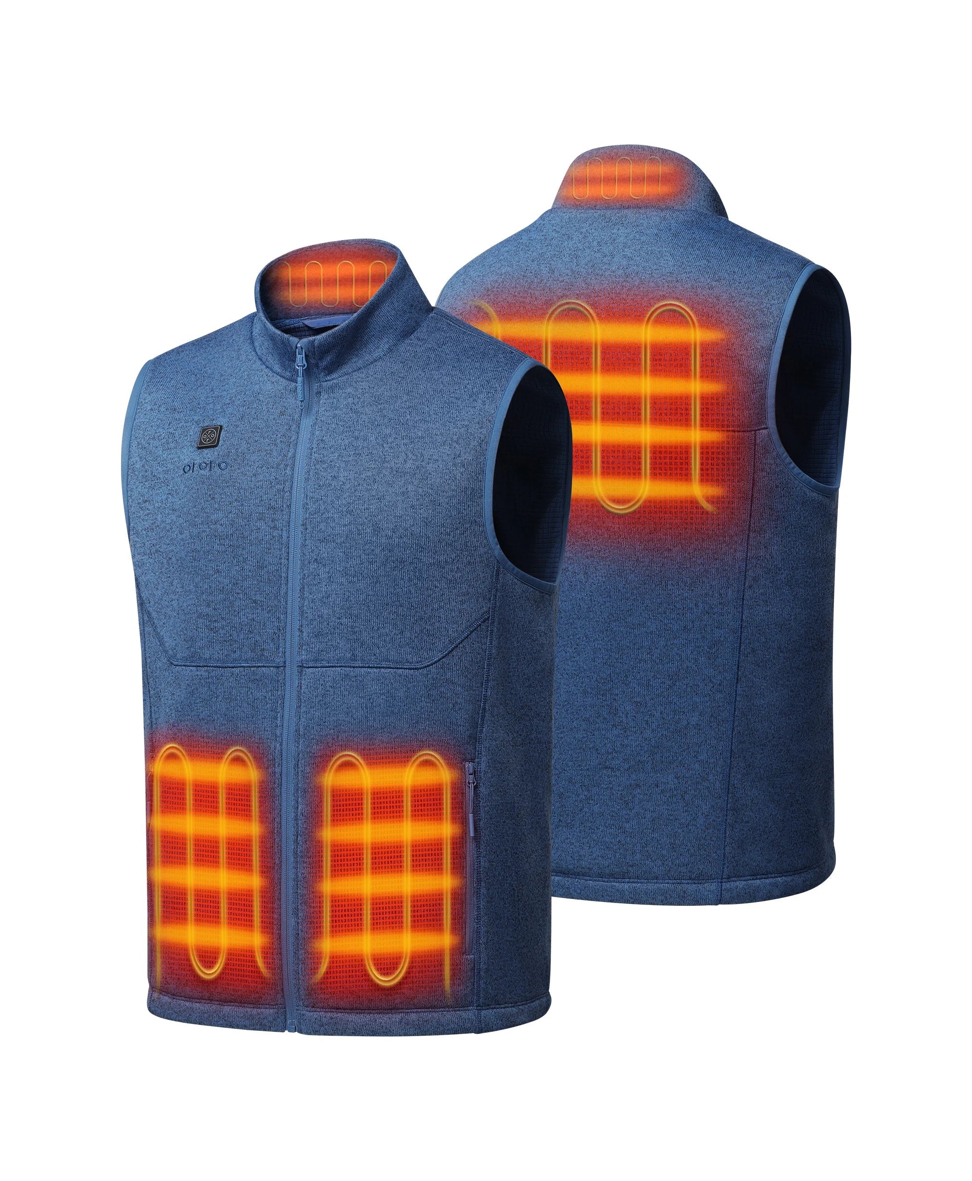 ORORO Heated Augusta Tournament ORORO Heated Men's 4-Zone Heated Sweater Fleece Vest - Image 3