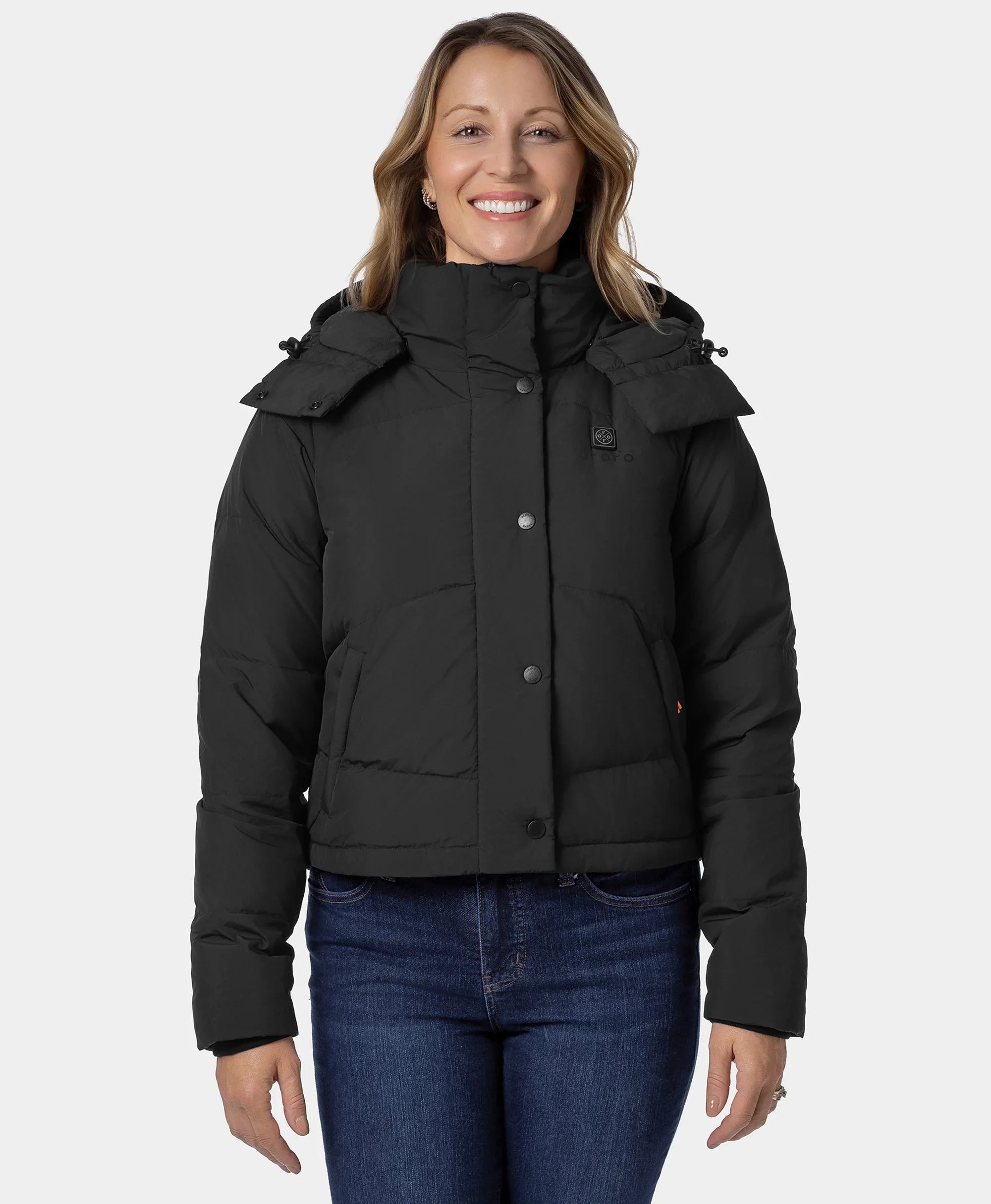 ORORO Heated (Open-box) Cloudpop Women's 4-Zone Heated Puffer Down Hooded Jacket (Battery Set Not Included) - Image 3