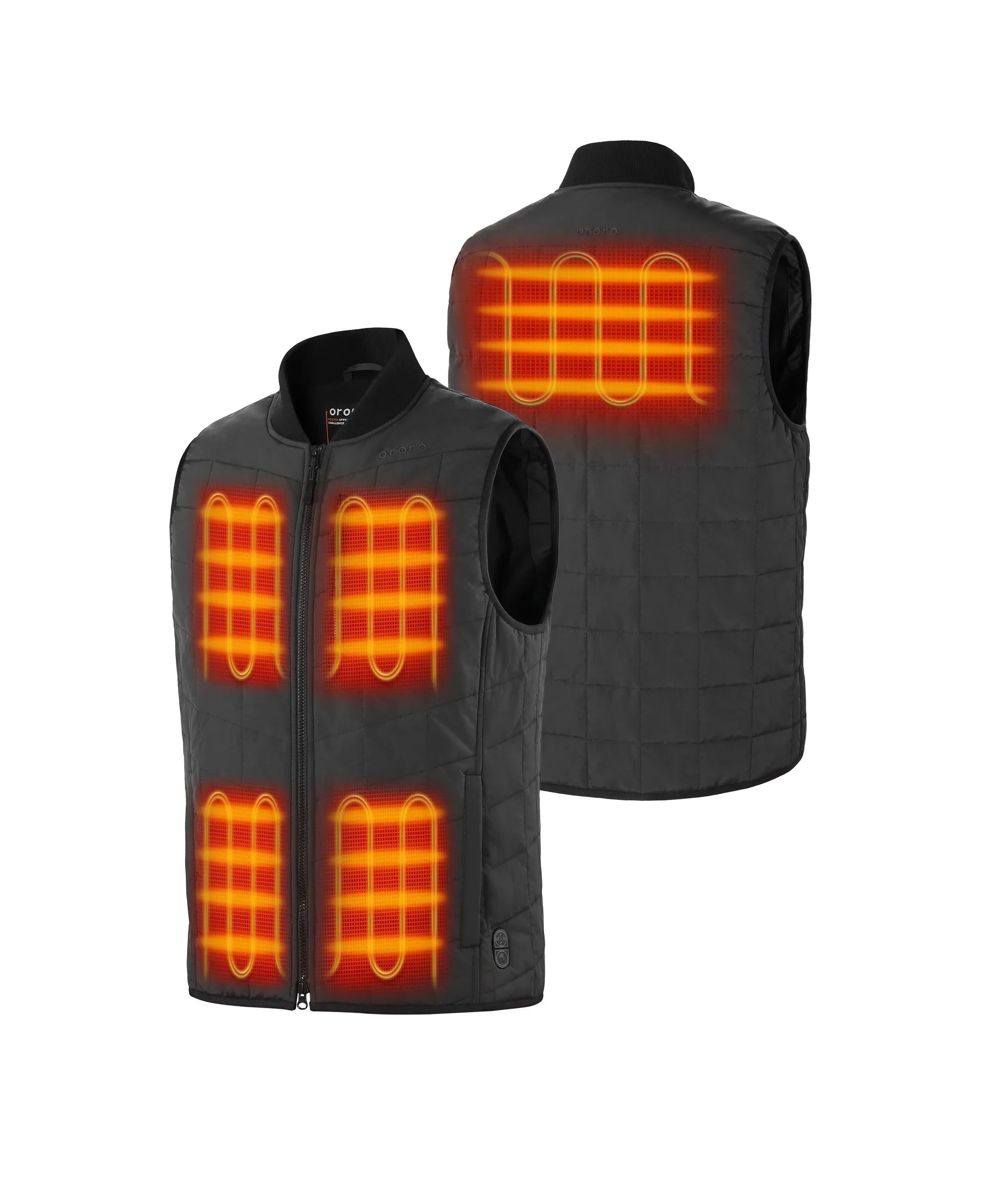 ORORO Heated Scranton Men's 5-Zone Insulated Heated Bomber Vest (Apparel Only) - Image 16