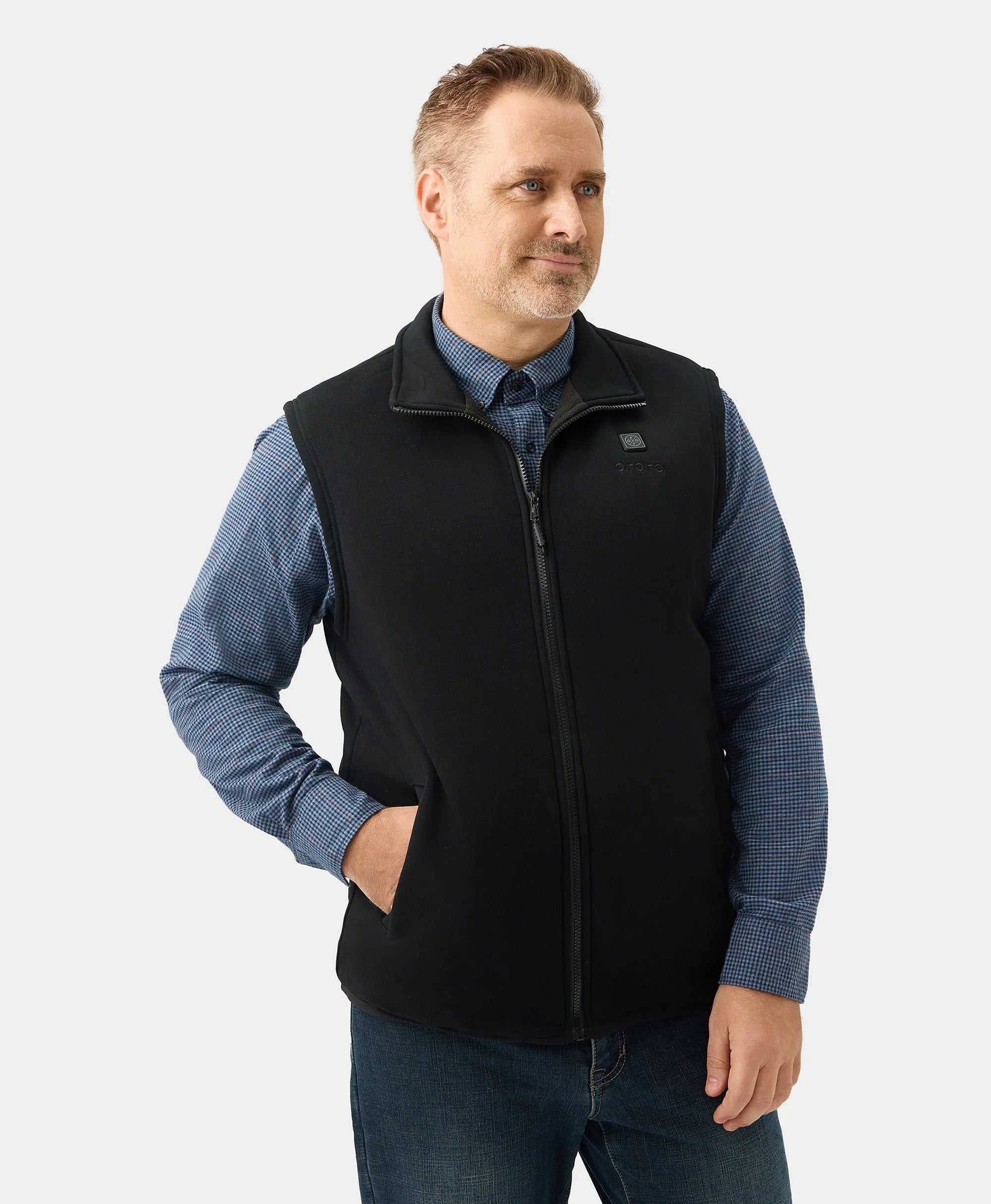 ORORO Heated (Open-box) Men's Heated Fleece Vest (Battery Set Not Included) - Image 7