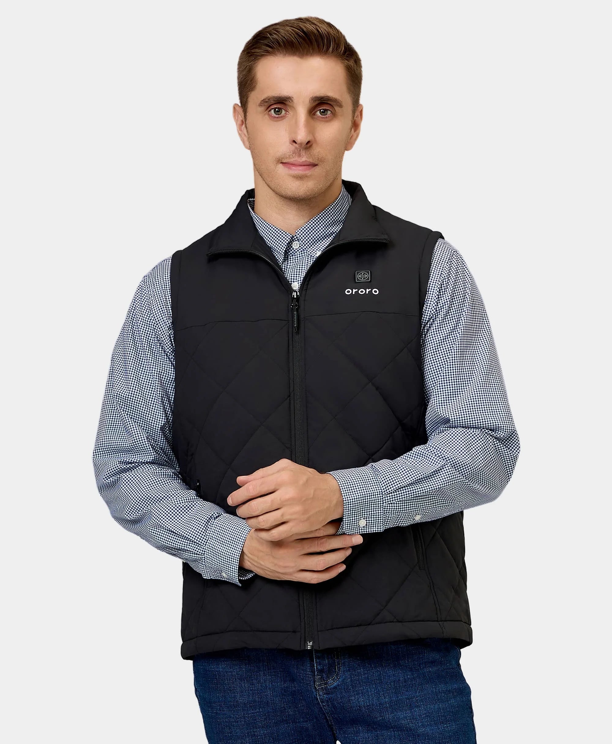 ORORO Heated Men's Heated Quilted Vest (Apparel Only) - Image 7