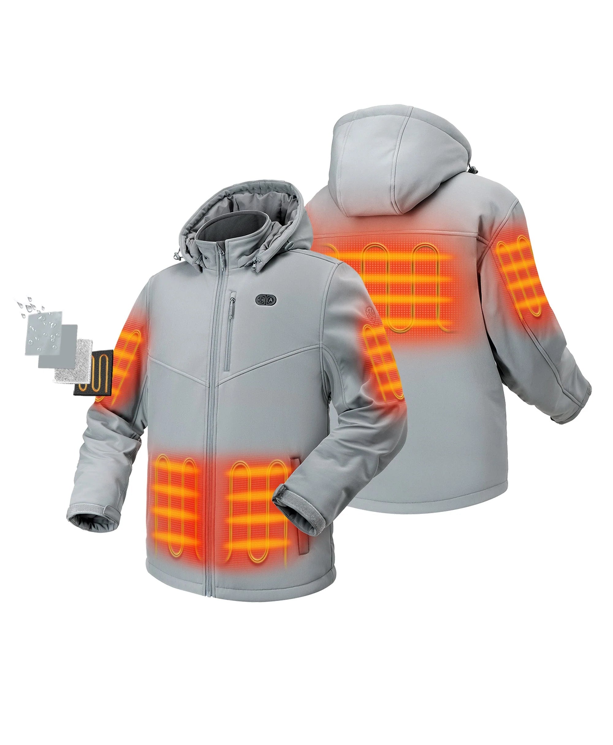 ORORO Heated (Open-box) Men's Heated Dual Control Jacket with 5 Heating Zones (Pocket Heating) (Battery Set Not Included) - Image 4