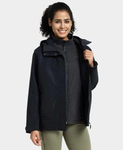 ORORO Heated River Ridge Women's 3-in-1 Heated Jacket with Fleece Liner
