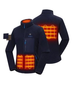 ORORO Heated (Open-box) Women's Colorblock Recycled Fleece Heated Jacket (Battery Set Not Included)