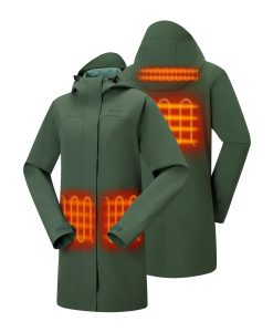 Alternative view of ORORO Heated Downtown Women's Heated Rain Trench (Apparel Only)